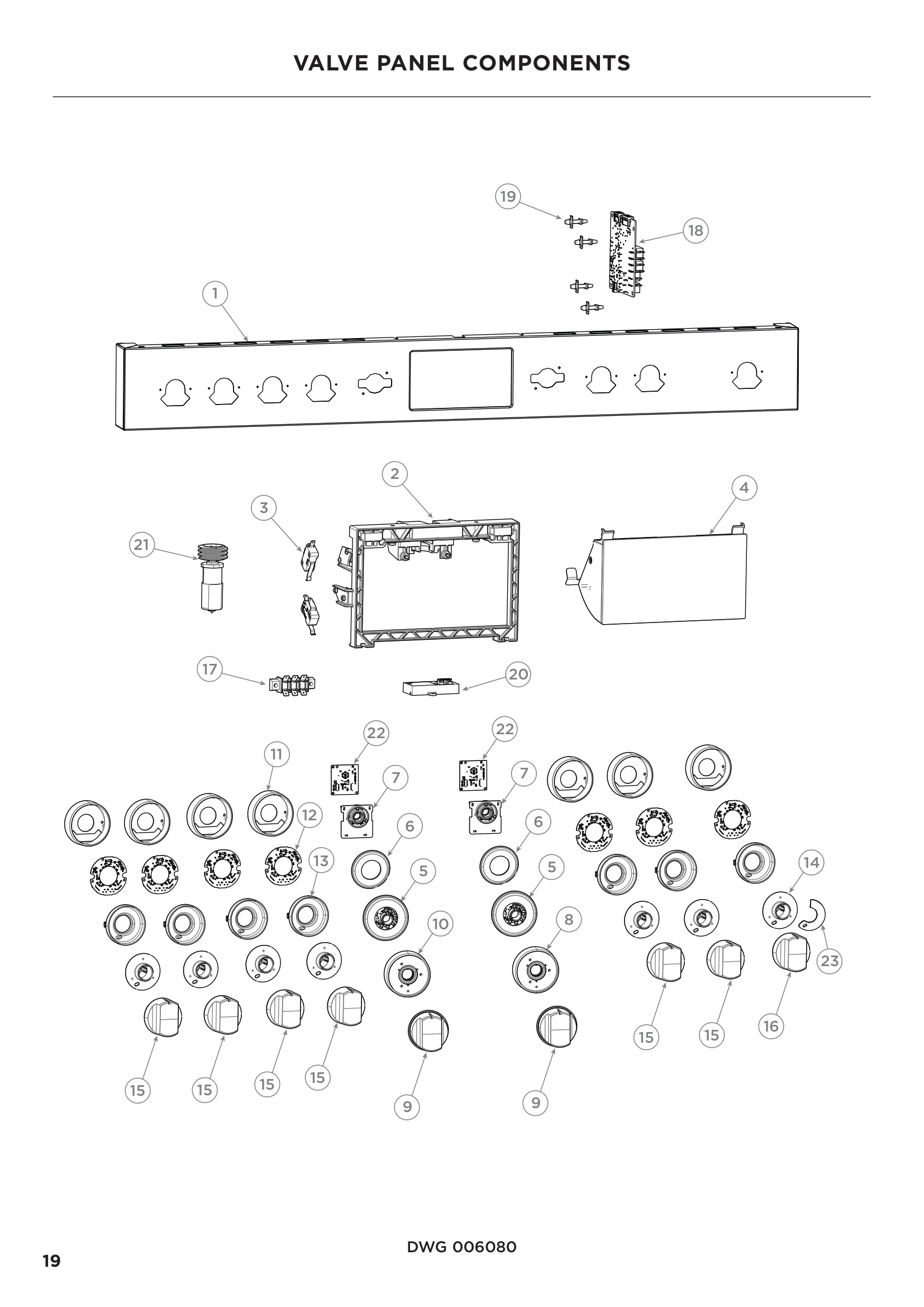 VALVE PANEL COMPONENTS