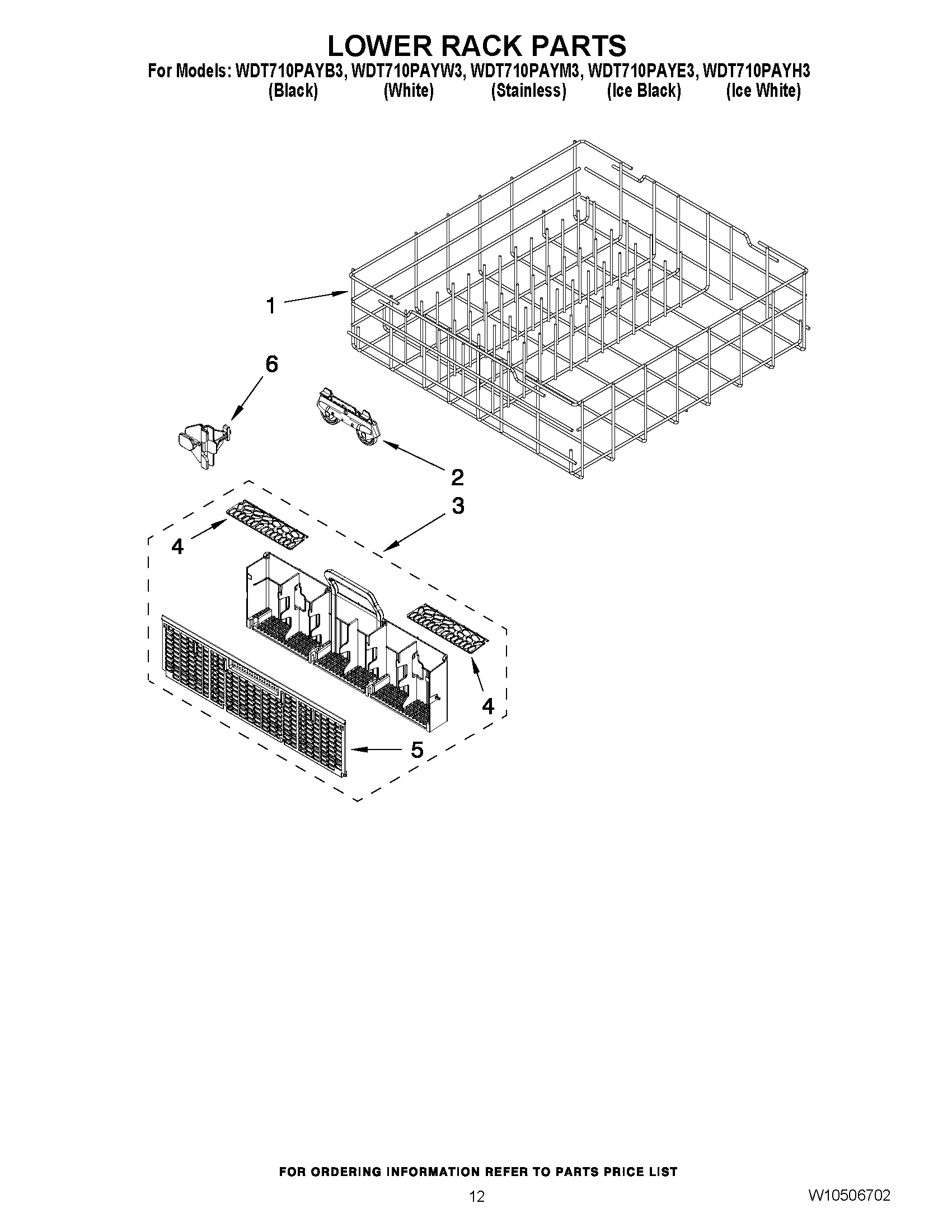 10 - LOWER RACK PARTS