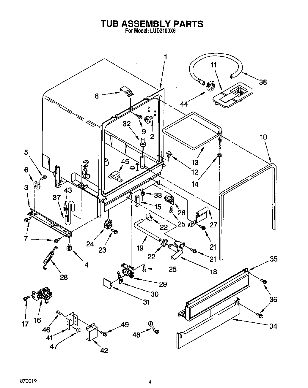04 - TUB ASSEMBLY, LIT/OPTIONAL