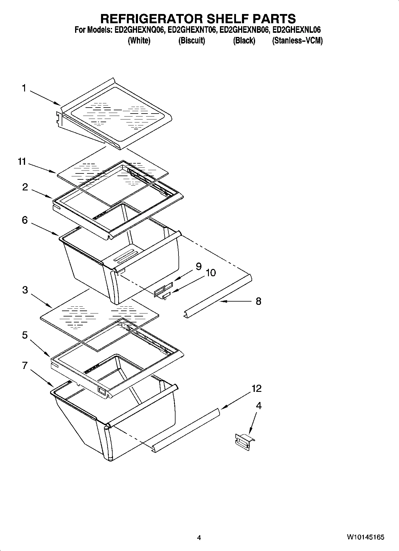 03 - REFRIGERATOR SHELF PARTS