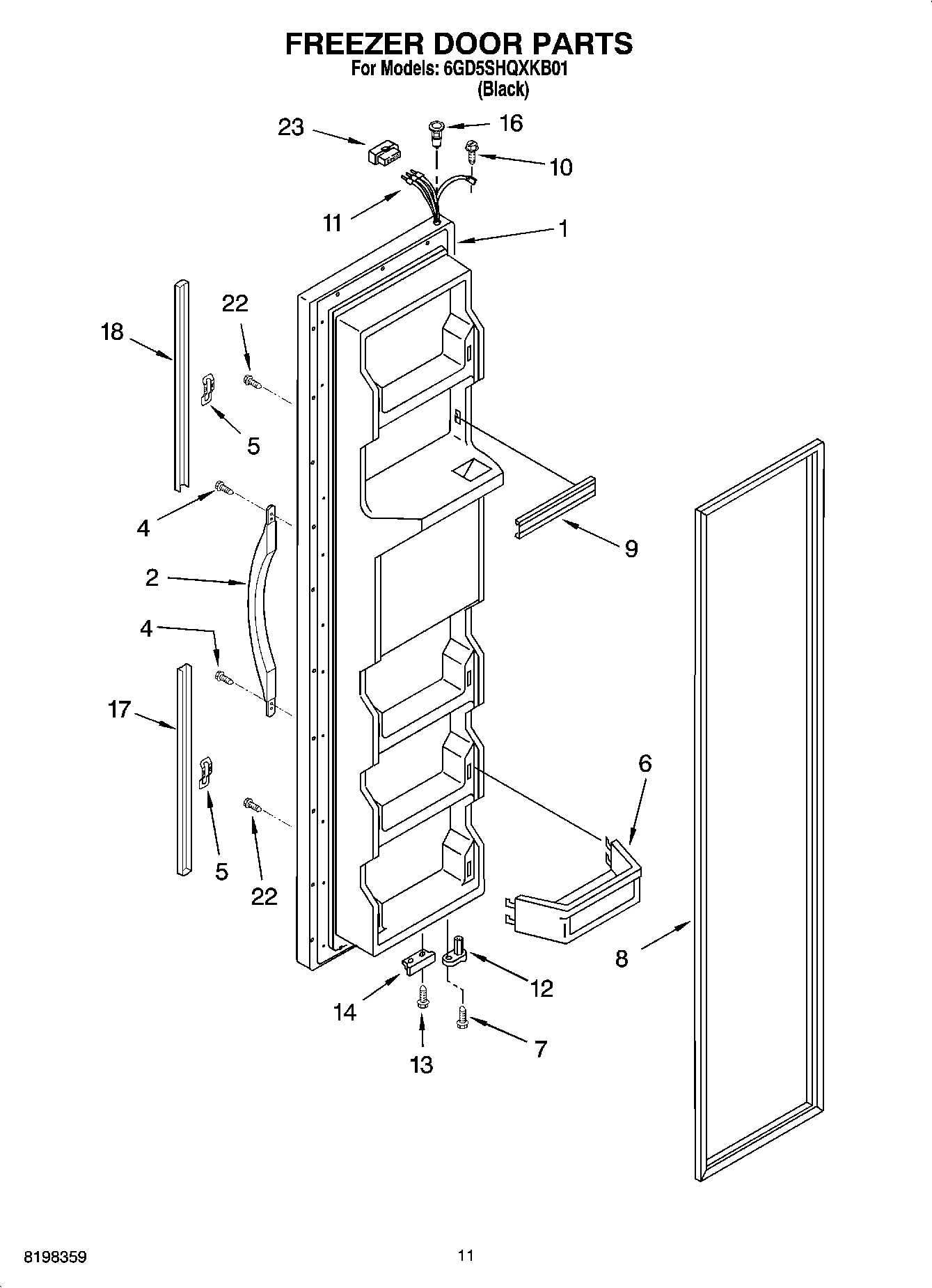 07 - FREEZER DOOR PARTS
