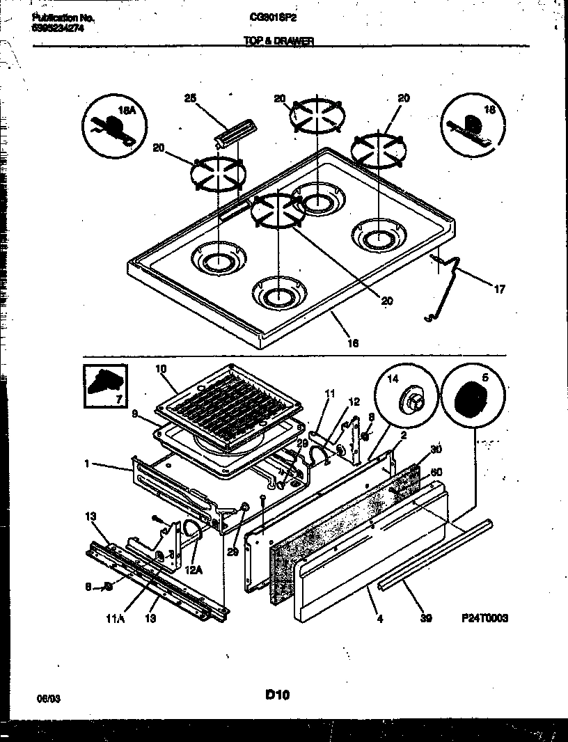 05 - COOKTOP AND BROILER DRAWER PARTS