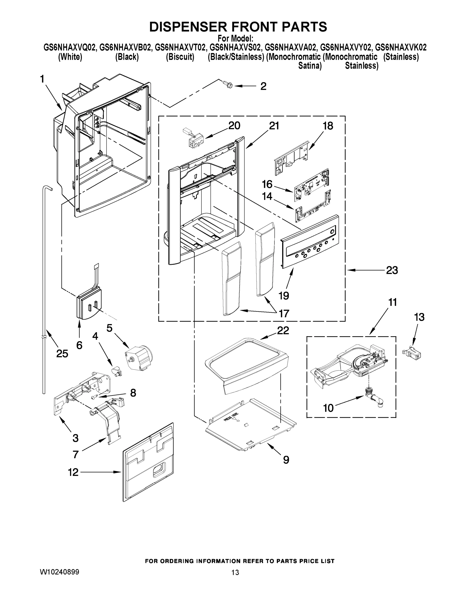 08 - DISPENSER FRONT PARTS
