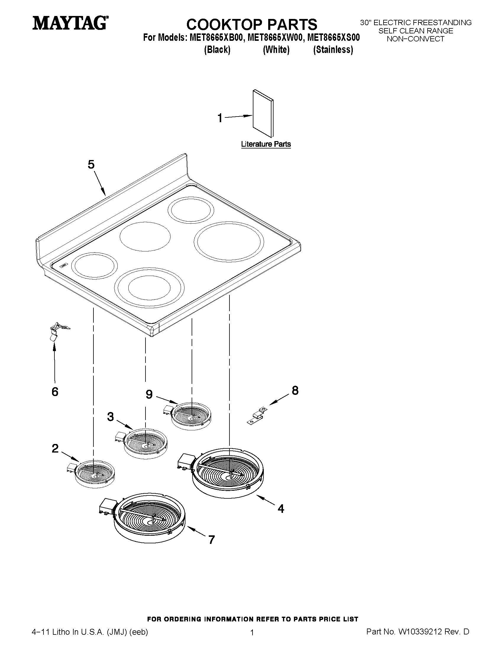 01 - COOKTOP PARTS
