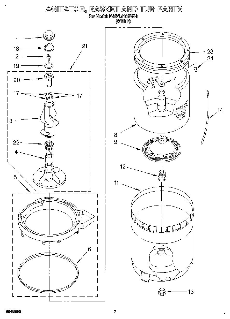 05 - AGITATOR, BASKET AND TUB
