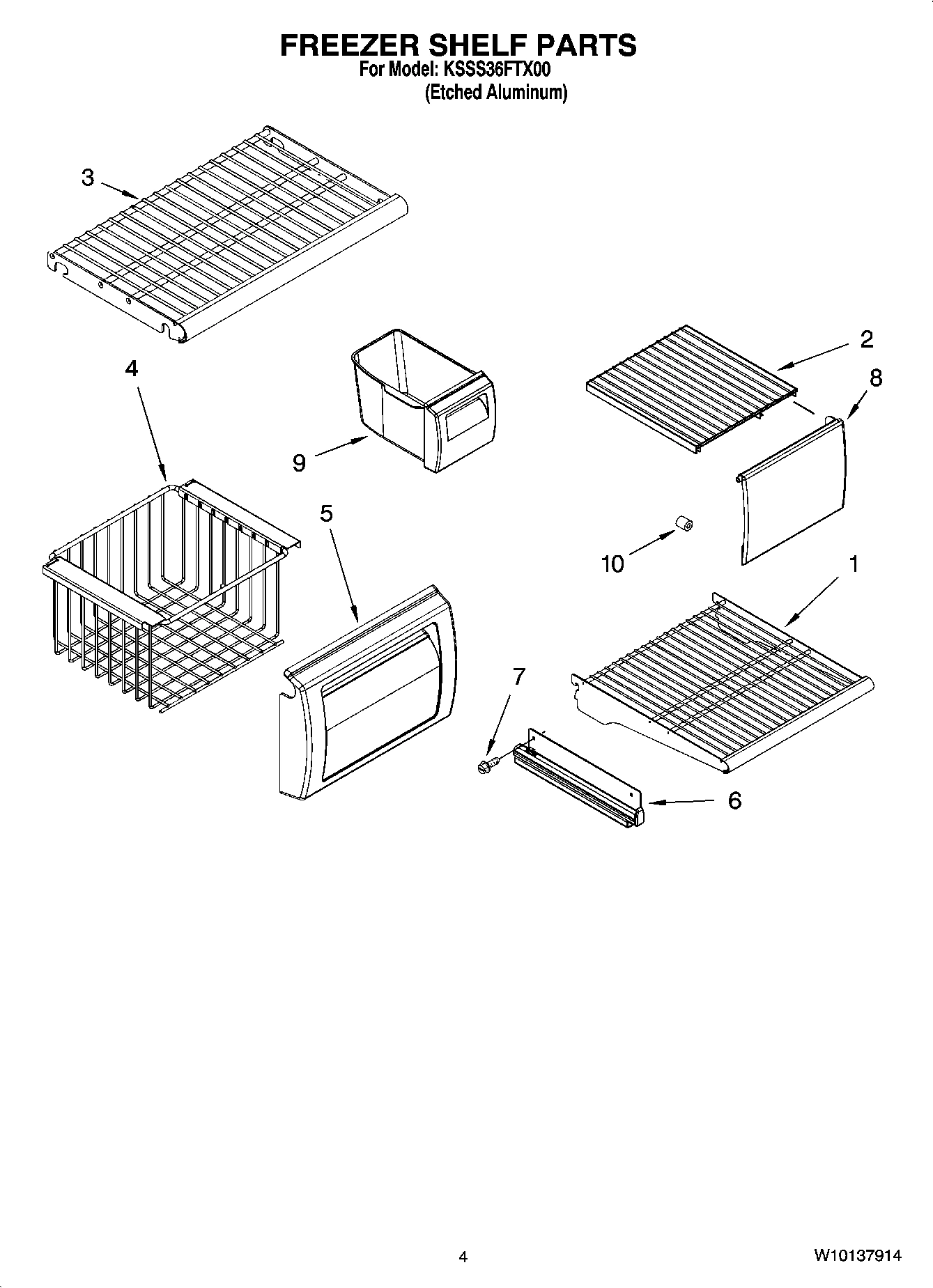 03 - FREEZER SHELF PARTS