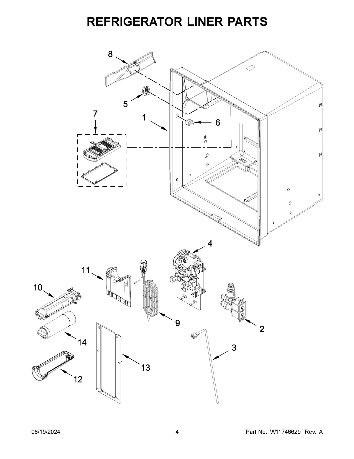 03 - REFRIGERATOR LINER PARTS