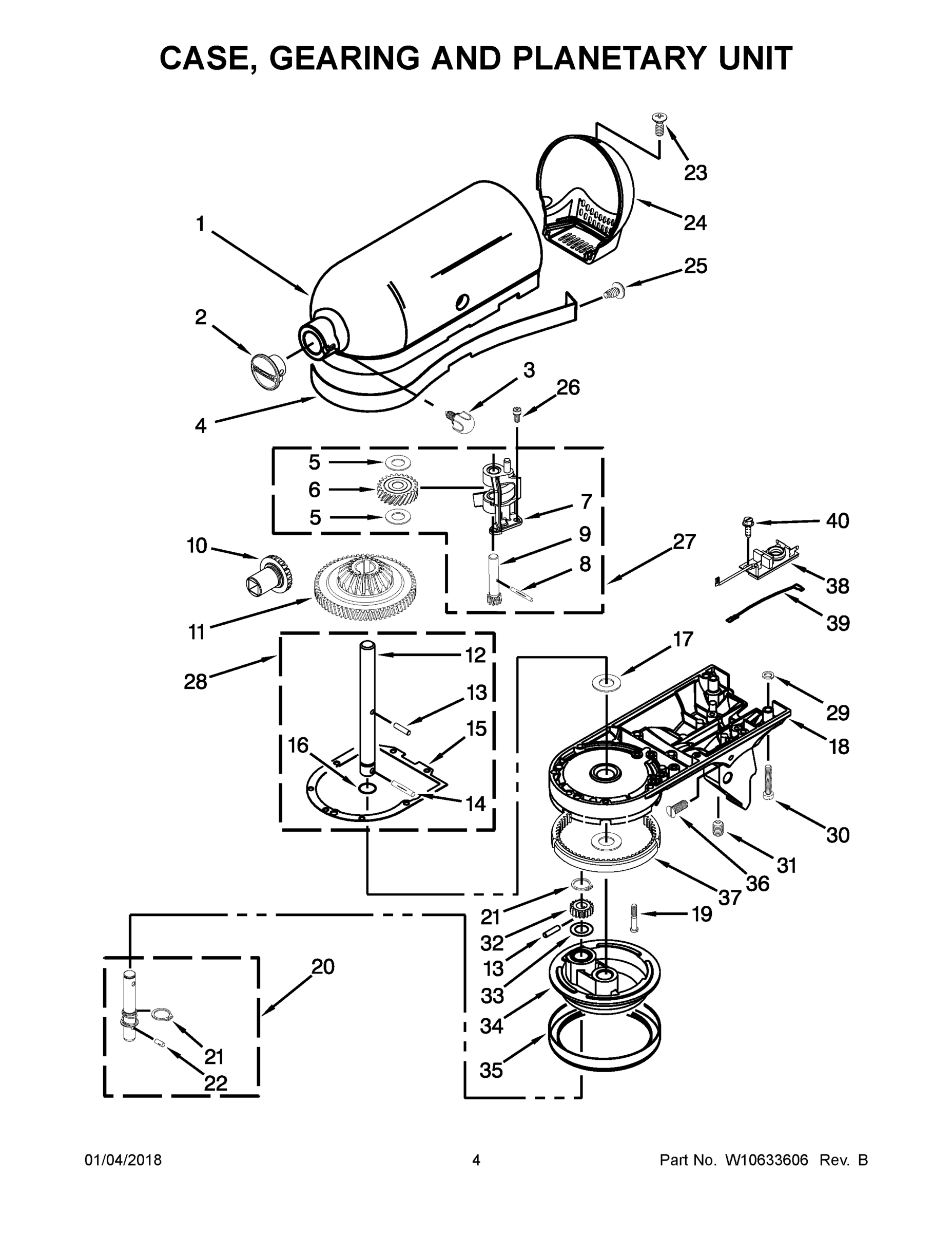 03 - CASE, GEARING AND PLANETARY UNIT