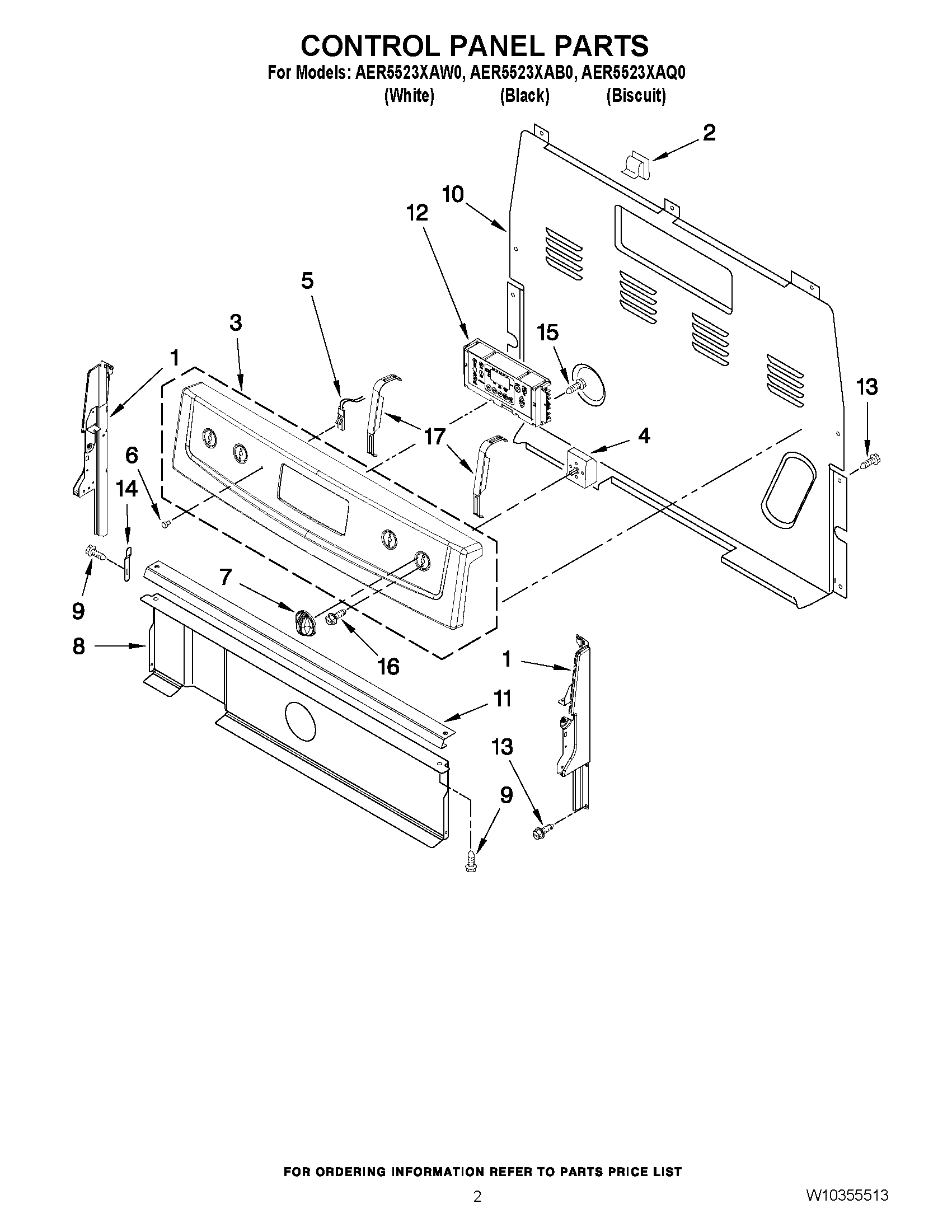 02 - CONTROL PANEL PARTS