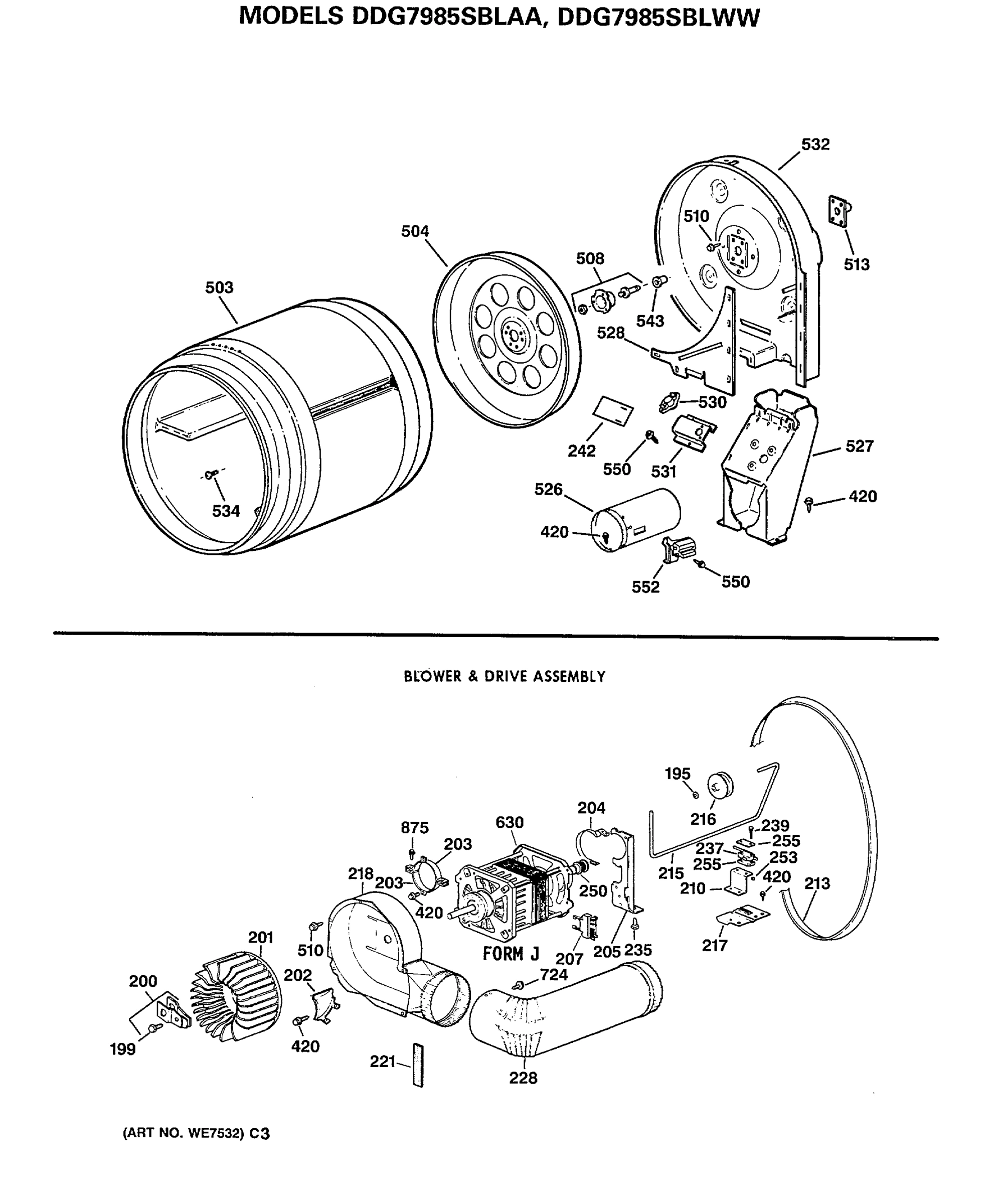 BLOWER & DRIVE ASSEMBLY