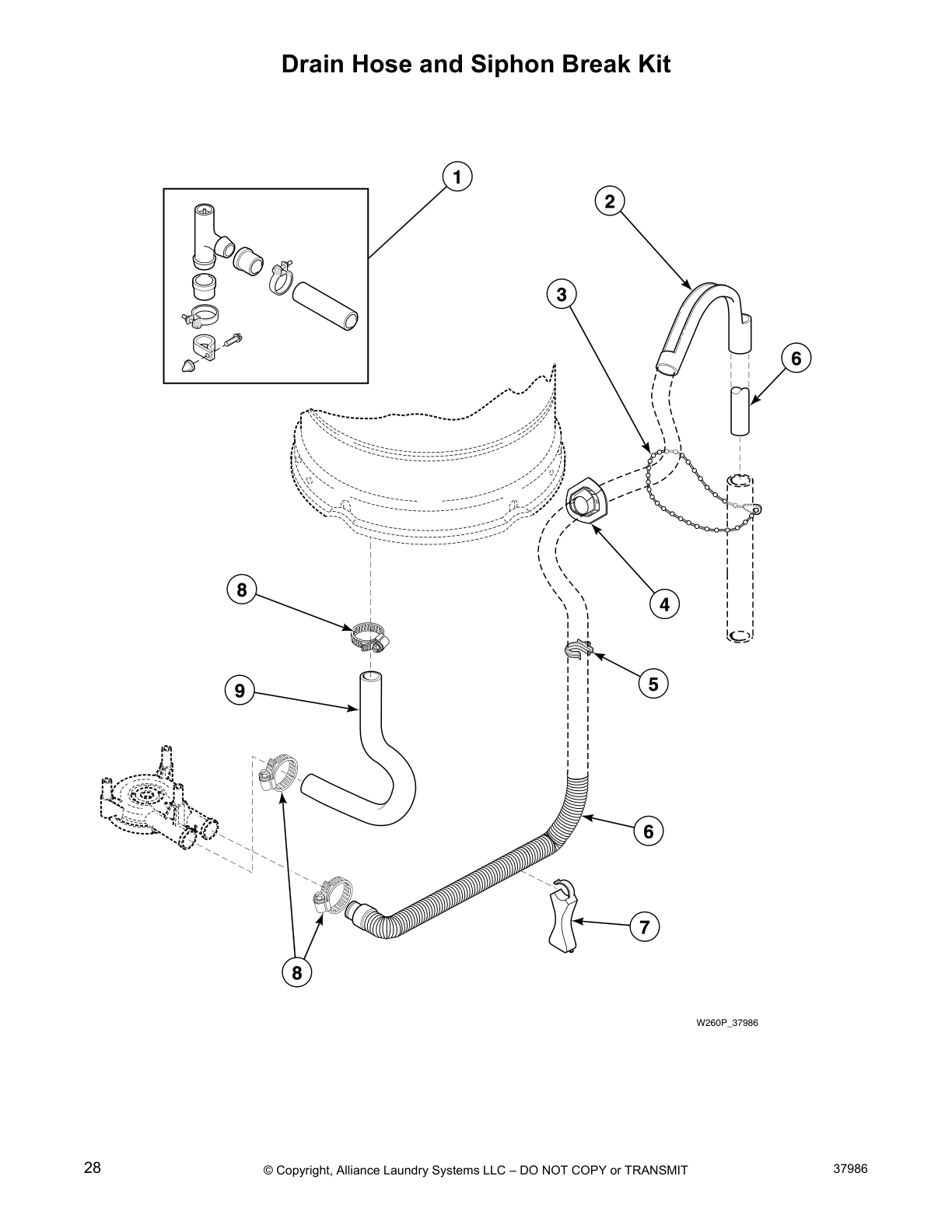 Drain Hose and Siphon Break Kit