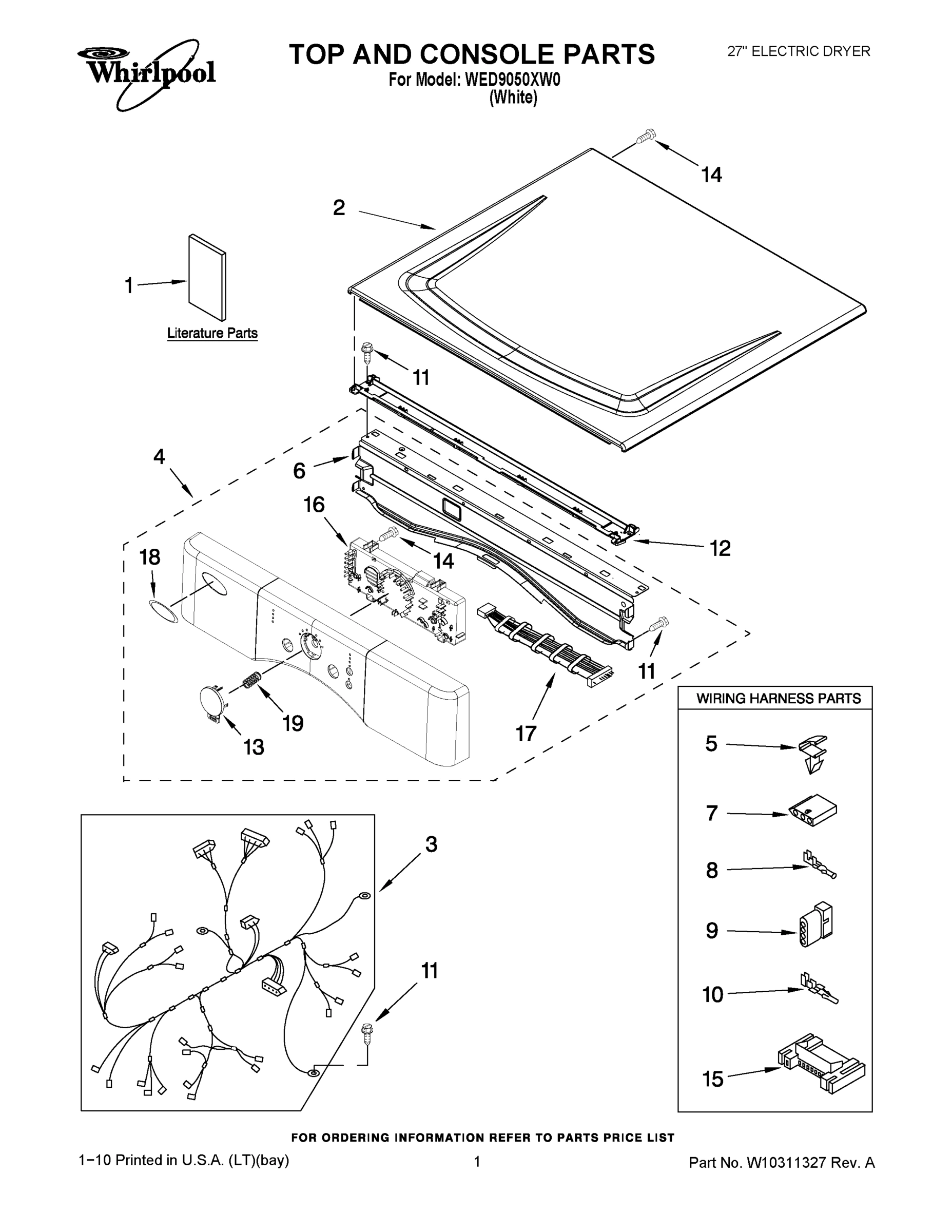 01 - TOP AND CONSOLE PARTS