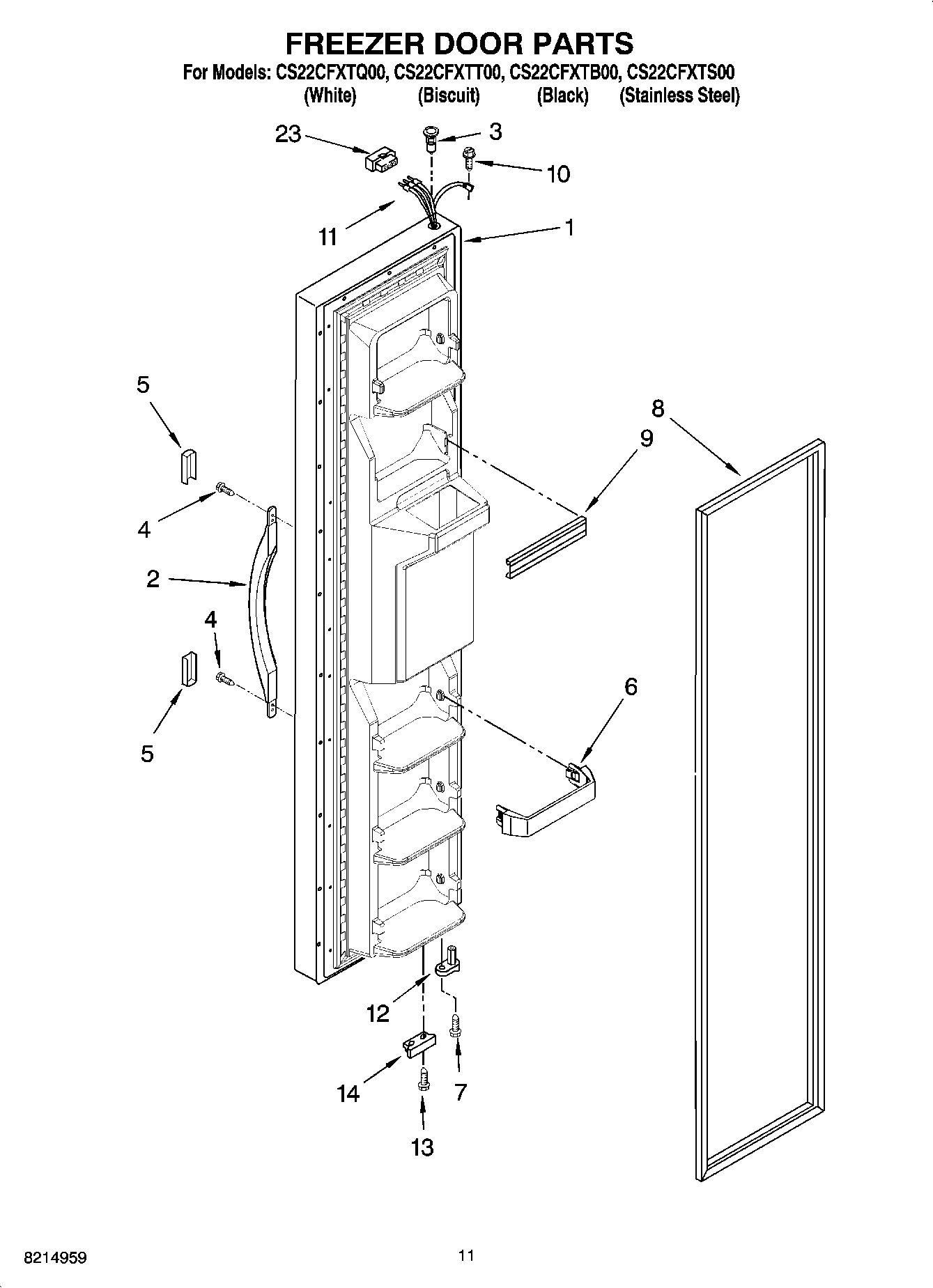 07 - FREEZER DOOR PARTS