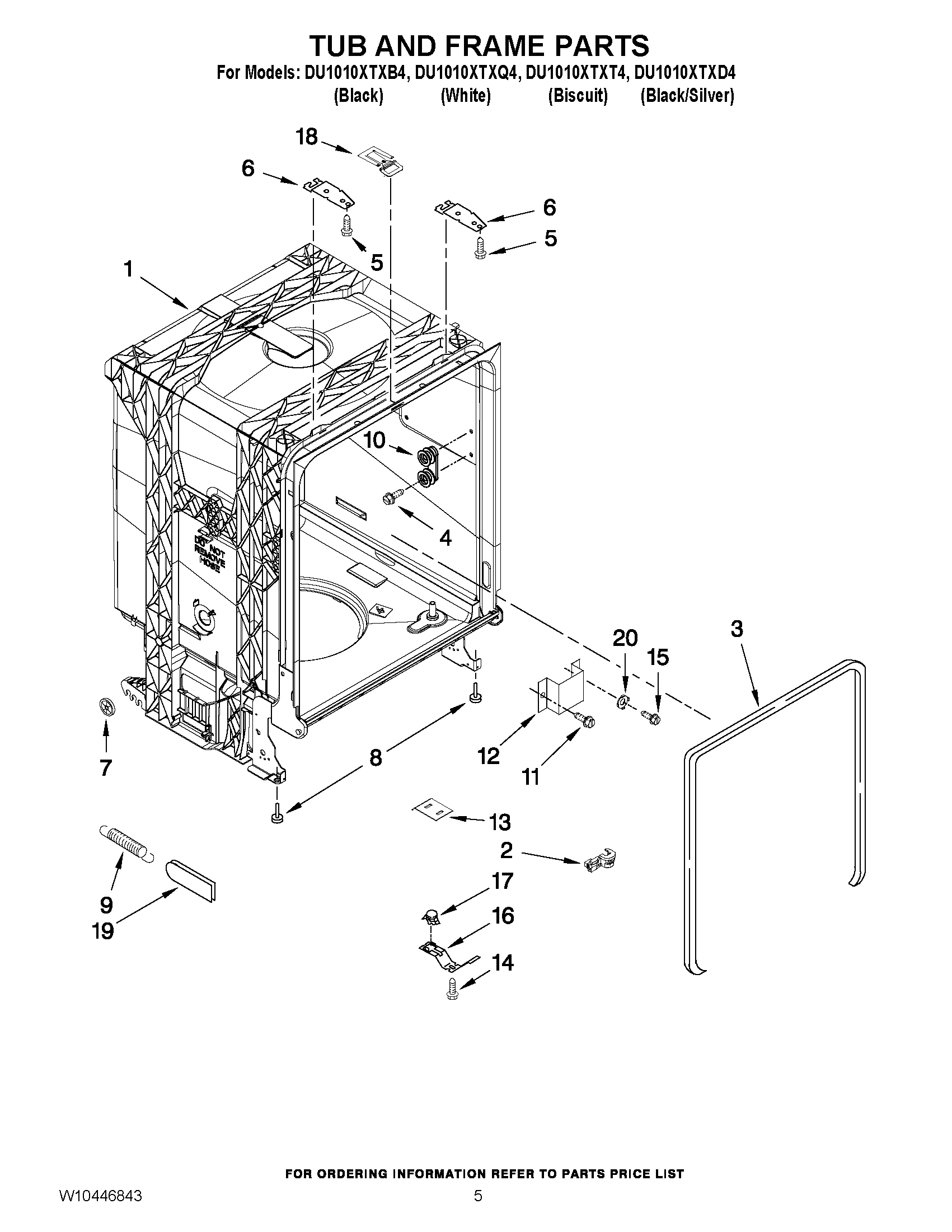 05 - TUB AND FRAME PARTS