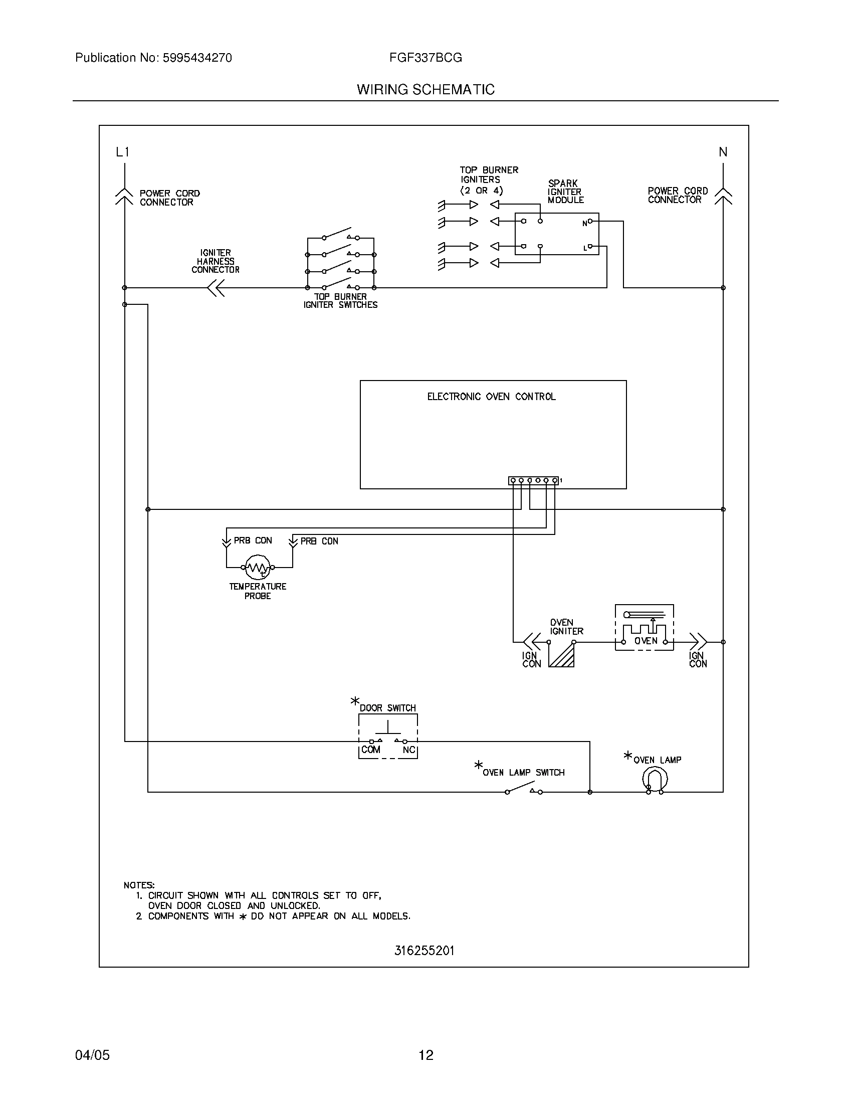 12 - WIRING SCHEMATIC