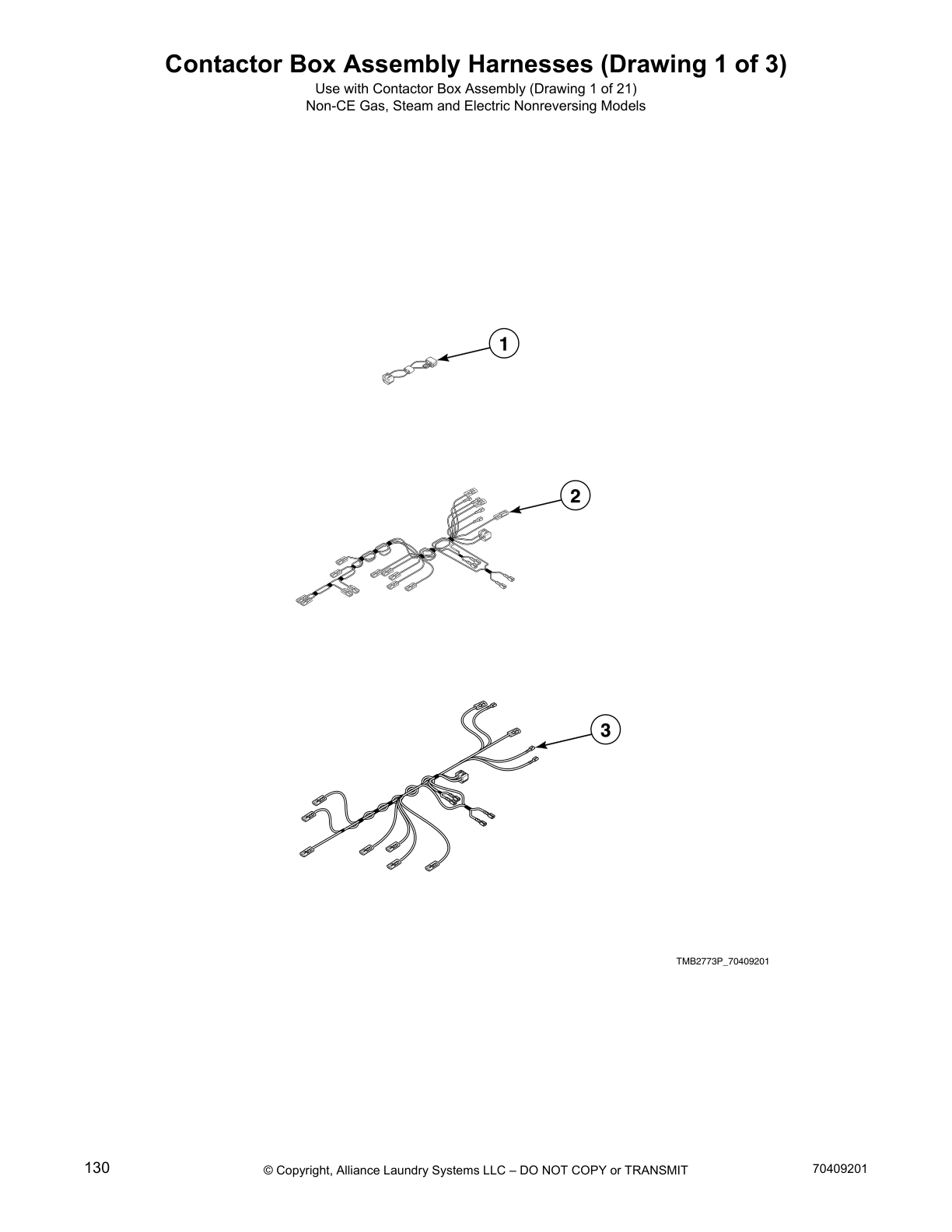 Contactor Box Assembly Harnesses (Drawing 1 of 3)