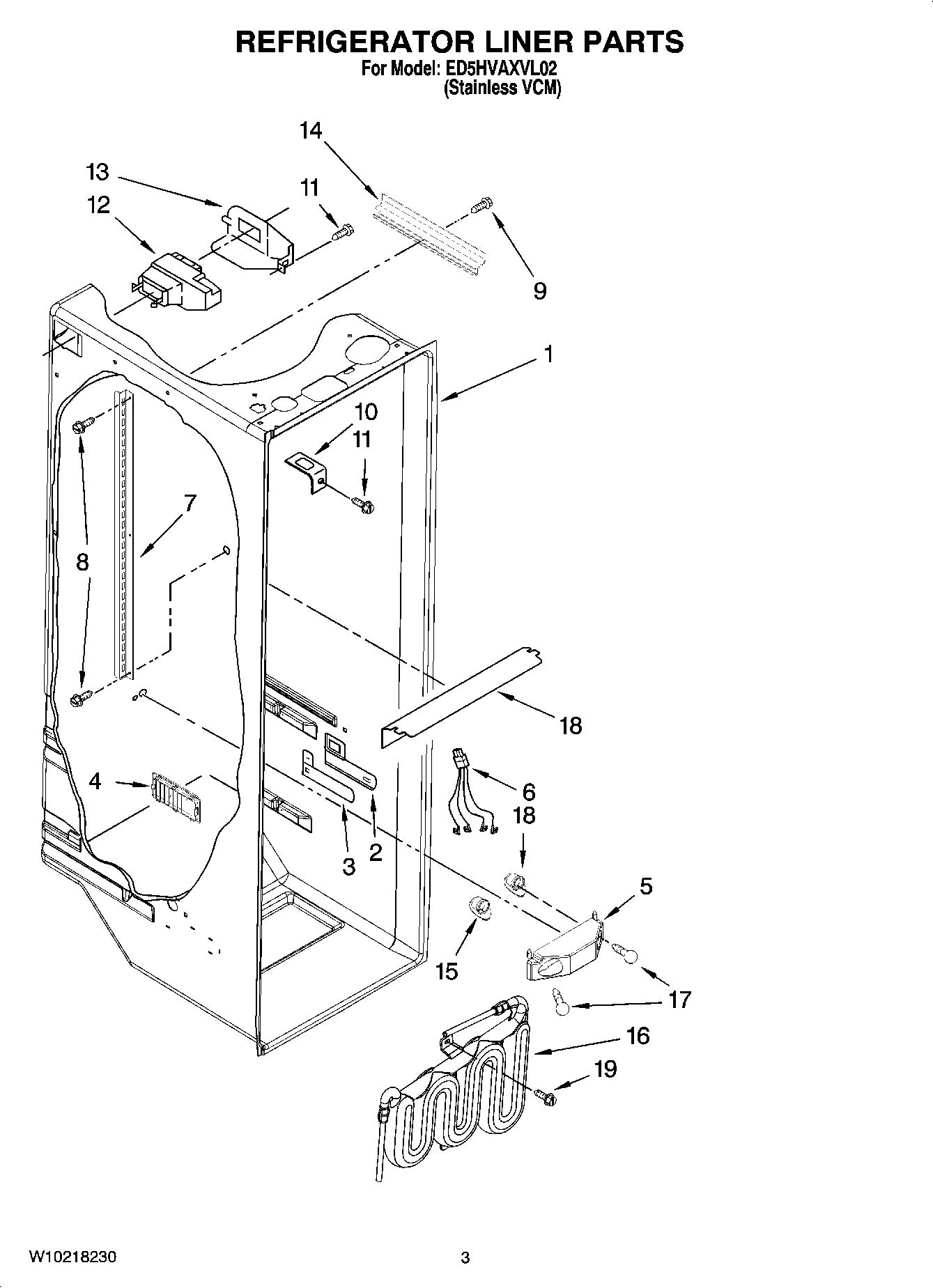 02 - REFRIGERATOR LINER PARTS