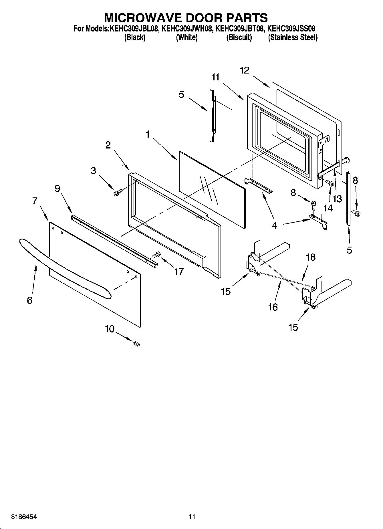 09 - MICROWAVE DOOR PARTS, OPTIONAL PARTS