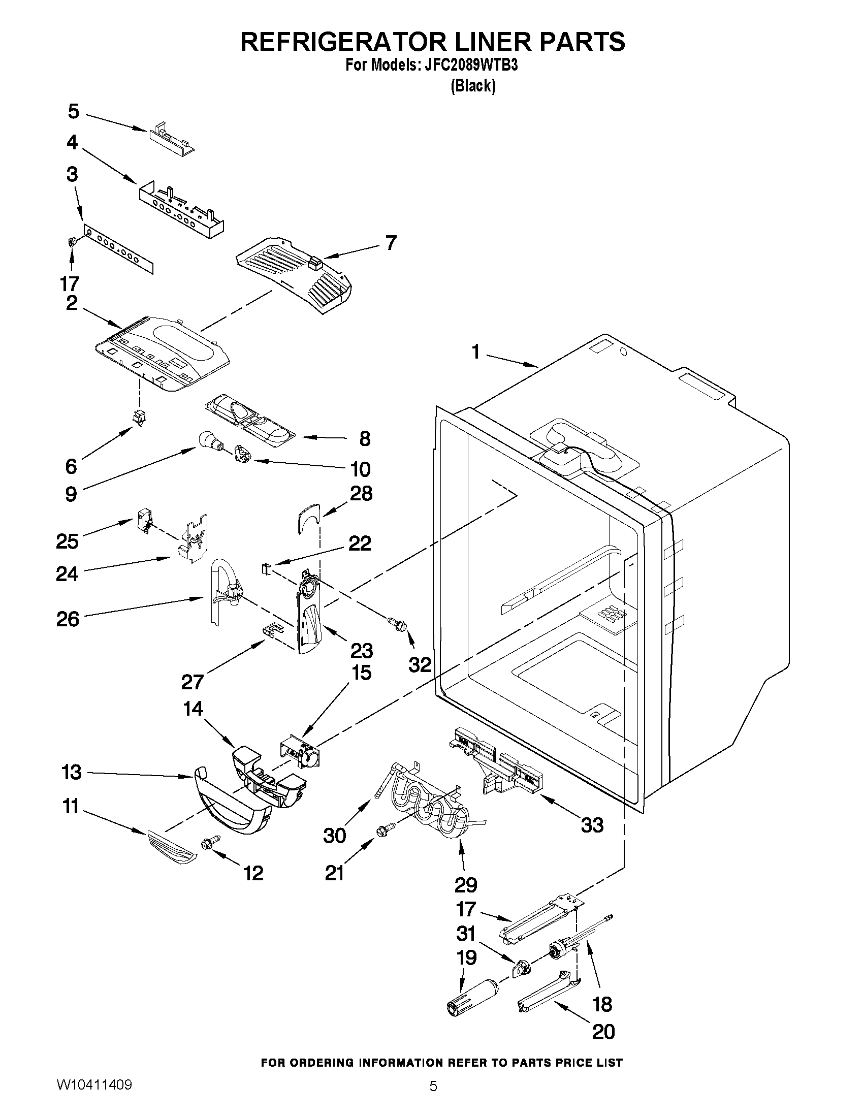 03 - REFRIGERATOR LINER PARTS
