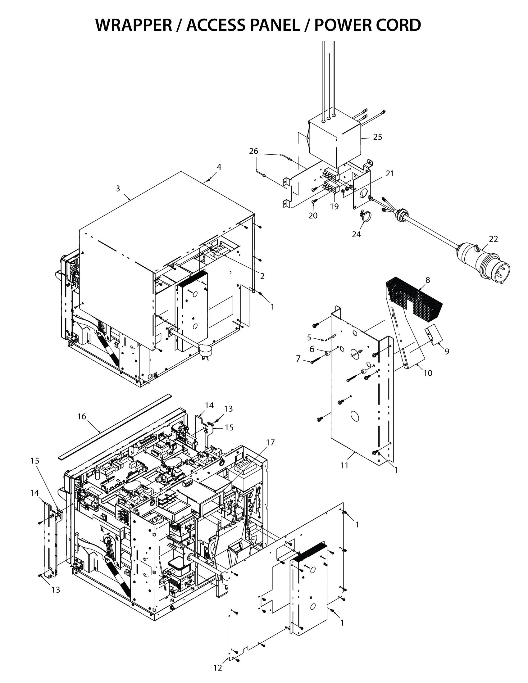 WRAPPER / ACCESS PANEL / POWER CORD