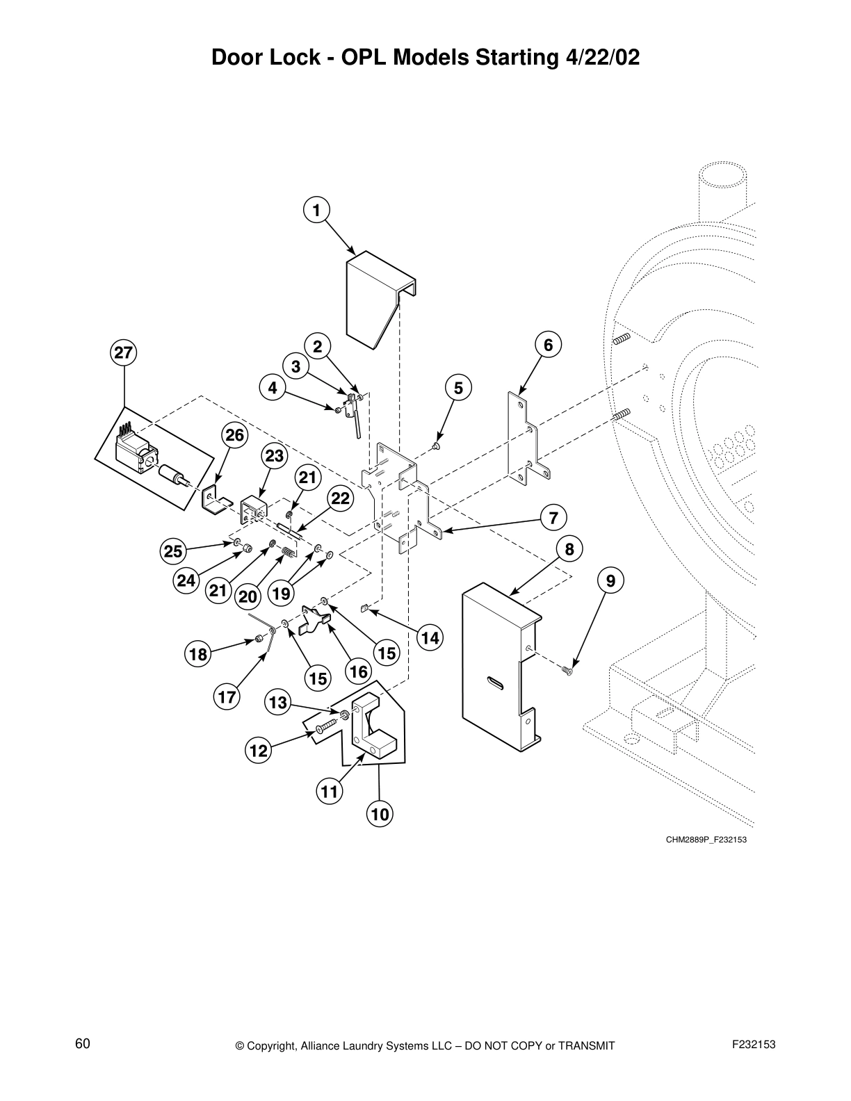 Door Lock - OPL Models Starting 4/22/02