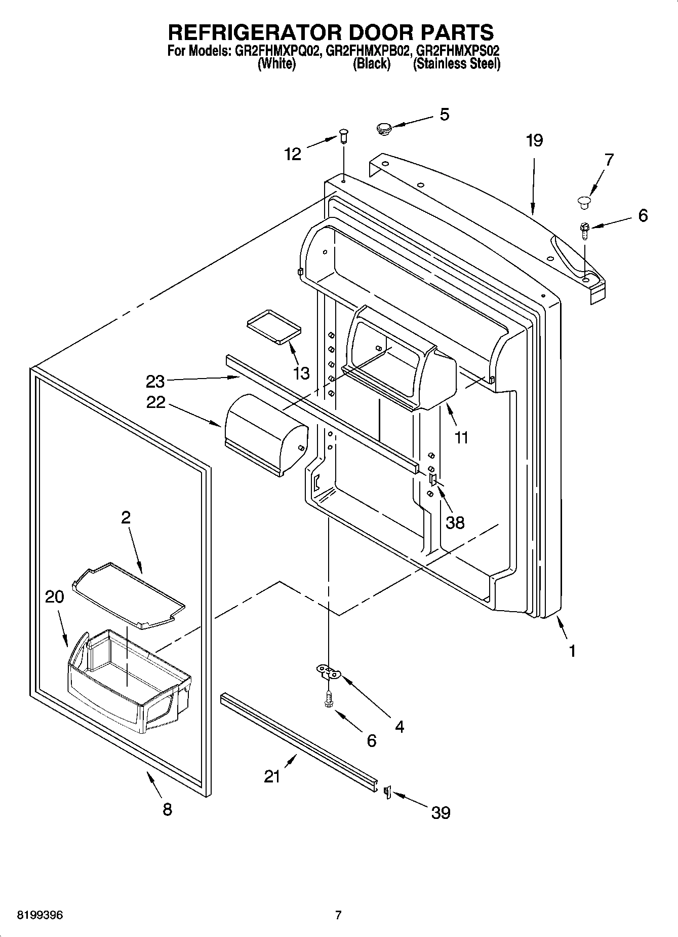 04 - REFRIGERATOR DOOR PARTS