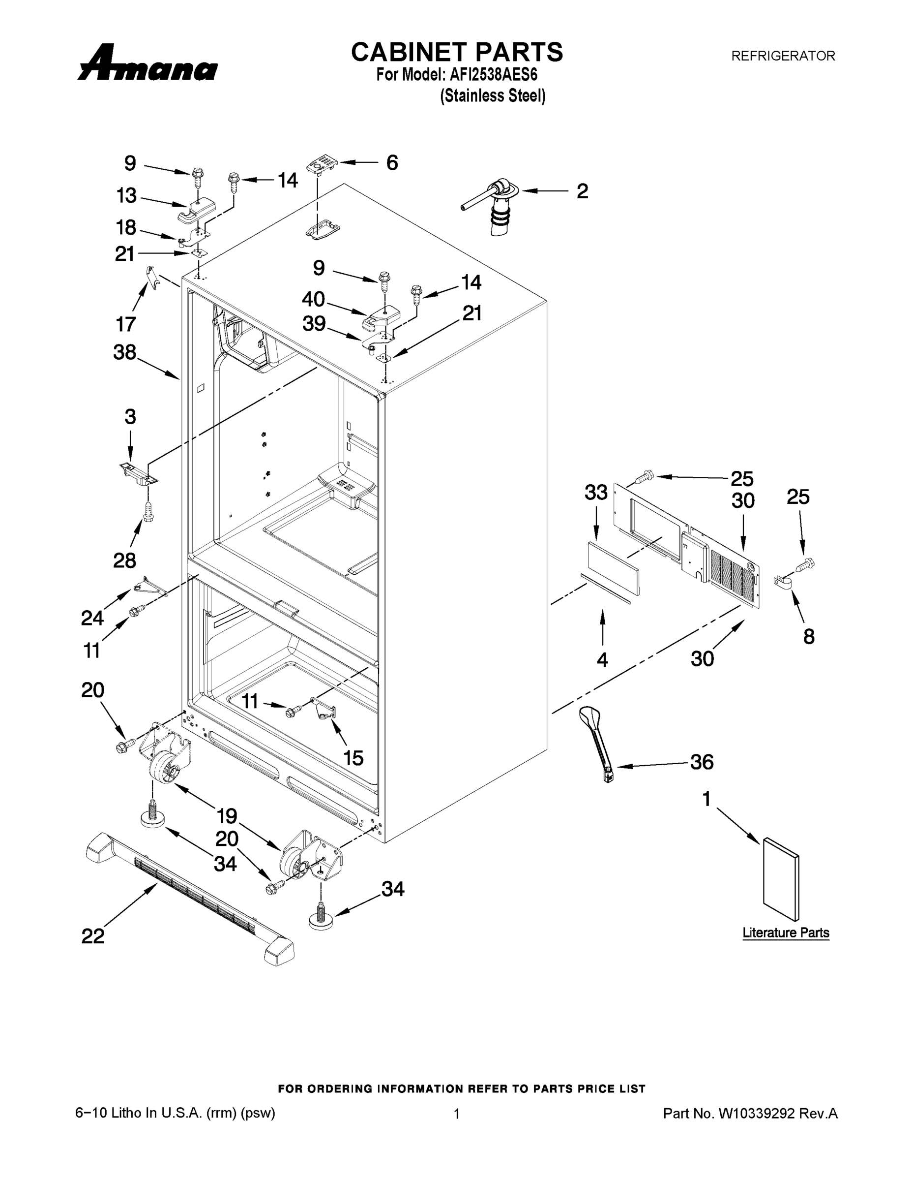 01 - CABINET PARTS