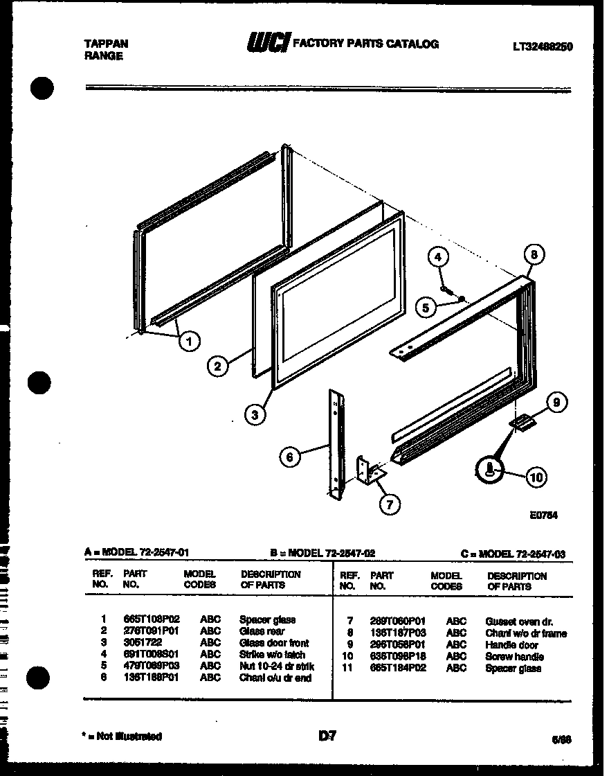 07 - UPPER OVEN DOOR PARTS