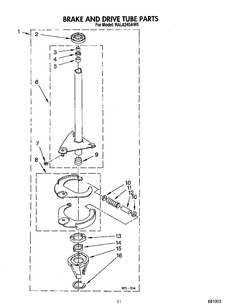 10 - BRAKE AND DRIVE TUBE