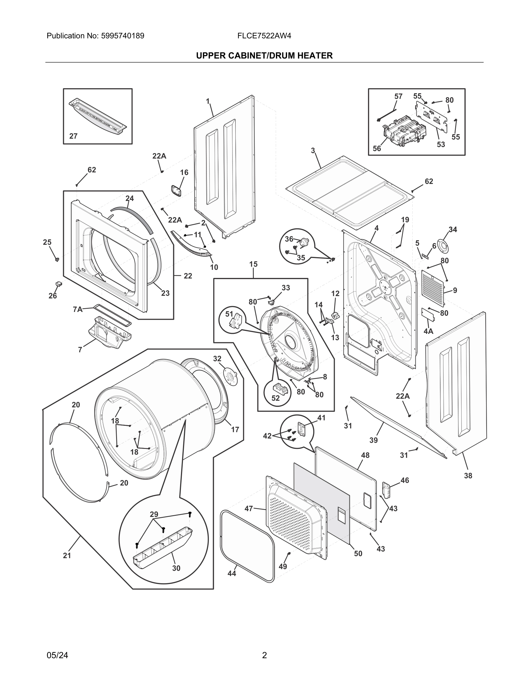 03 - UPPER CABINET/DRUM HEATER