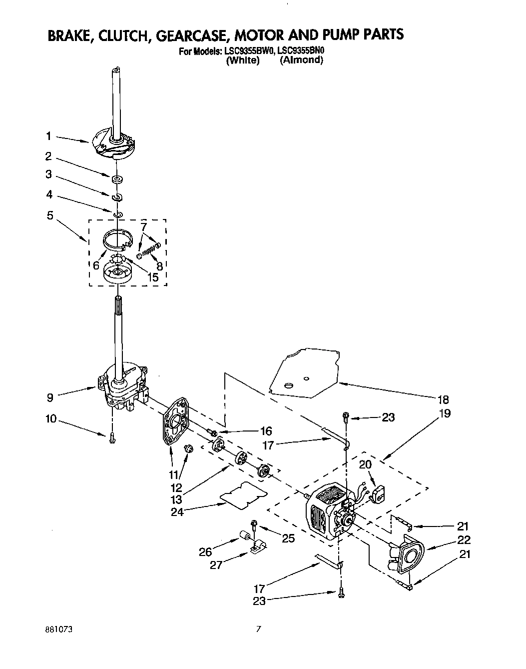 05 - BRAKE, CLUTCH, GEARCASE, MOTOR & PUMP
