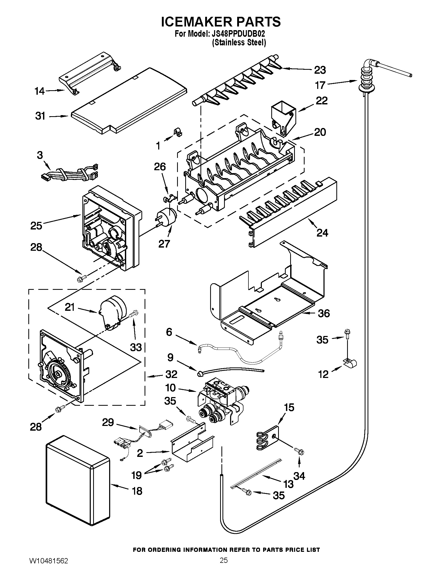 15 - ICEMAKER PARTS
