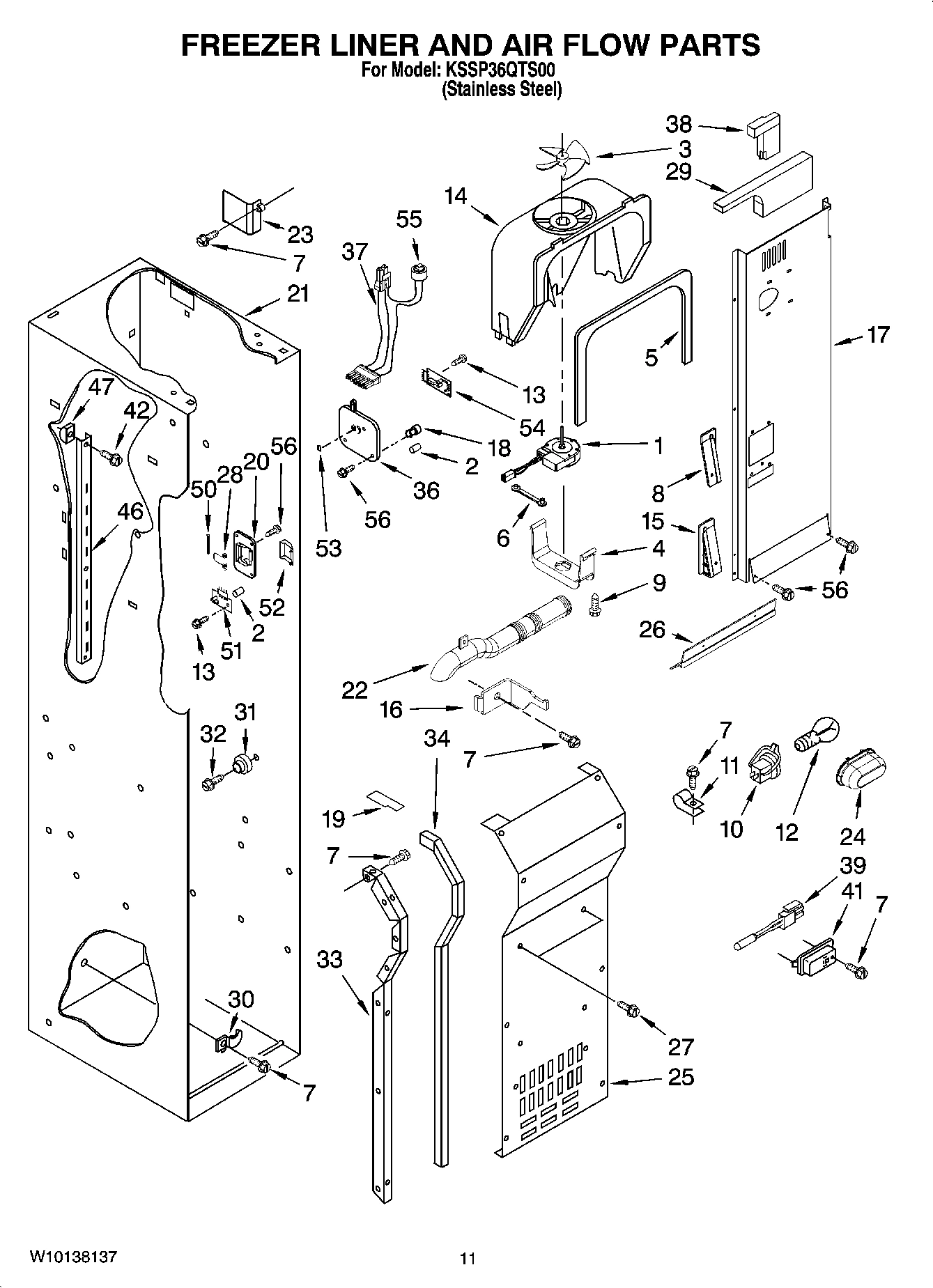 08 - FREEZER LINER AND AIR FLOW PARTS