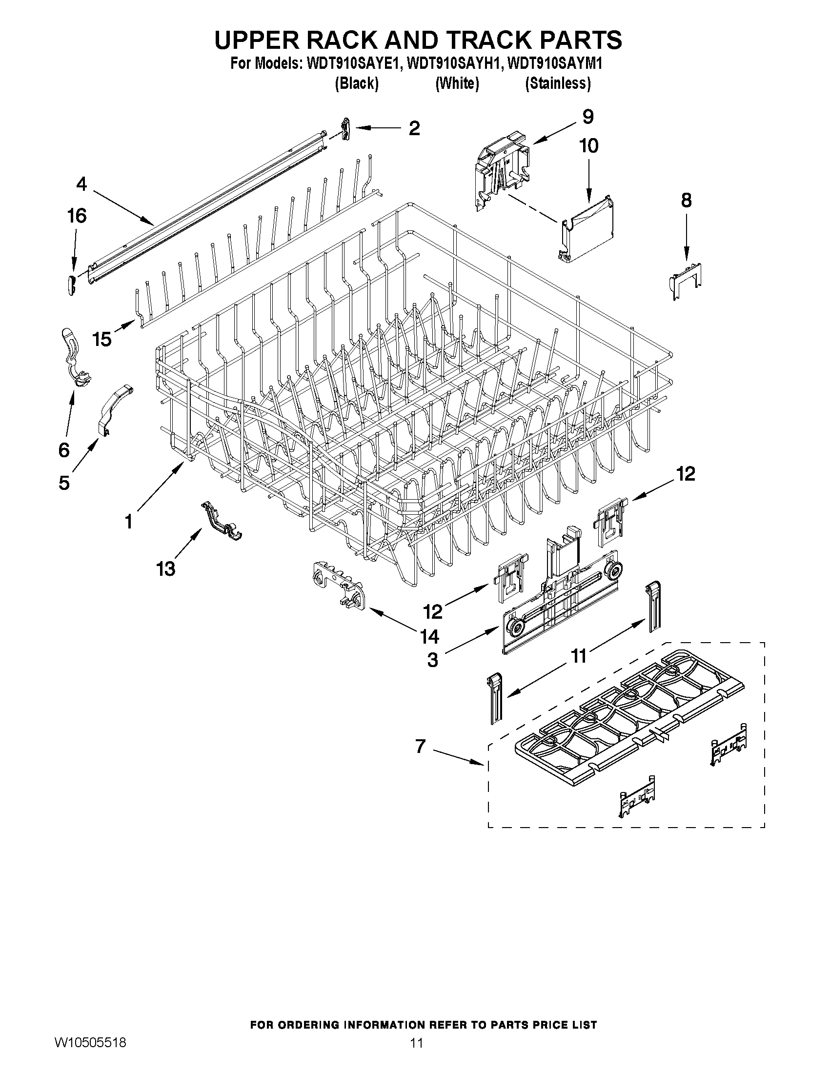 09 - UPPER RACK AND TRACK PARTS