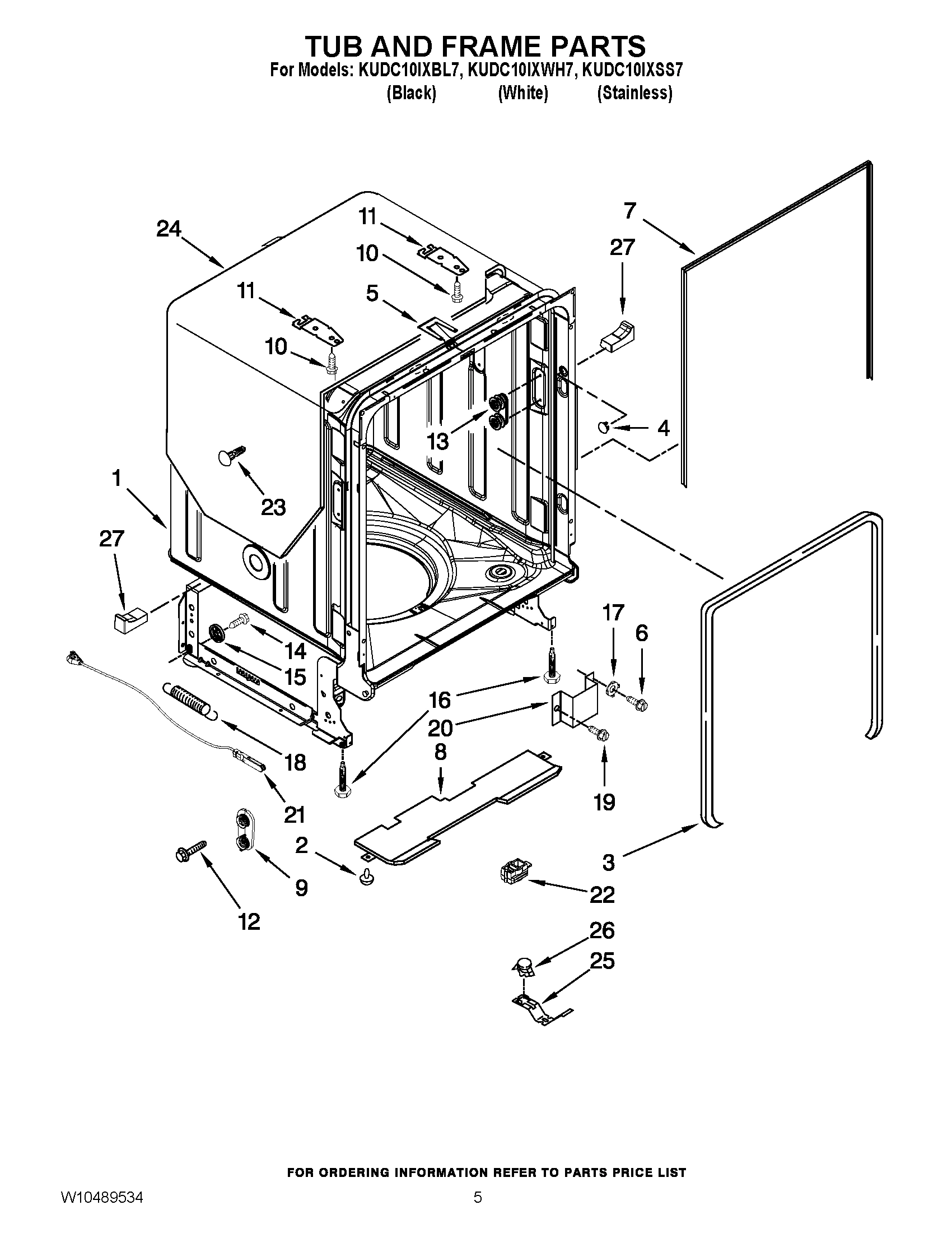 05 - TUB AND FRAME PARTS