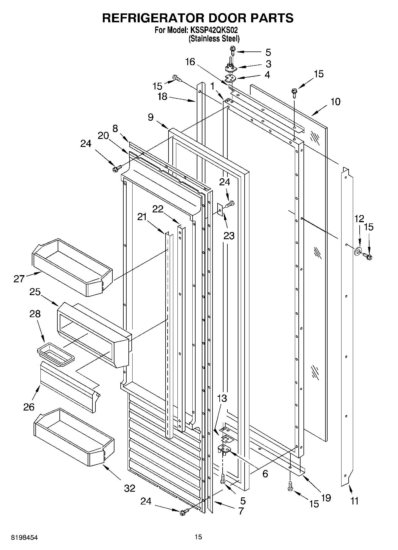 10 - REFRIGERATOR DOOR PARTS