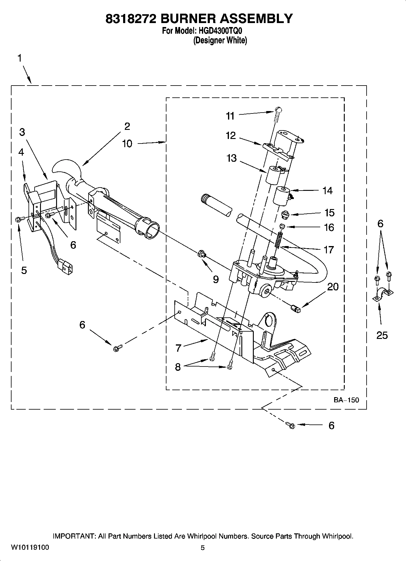 03 - 8318272 BURNER ASSEMBLY