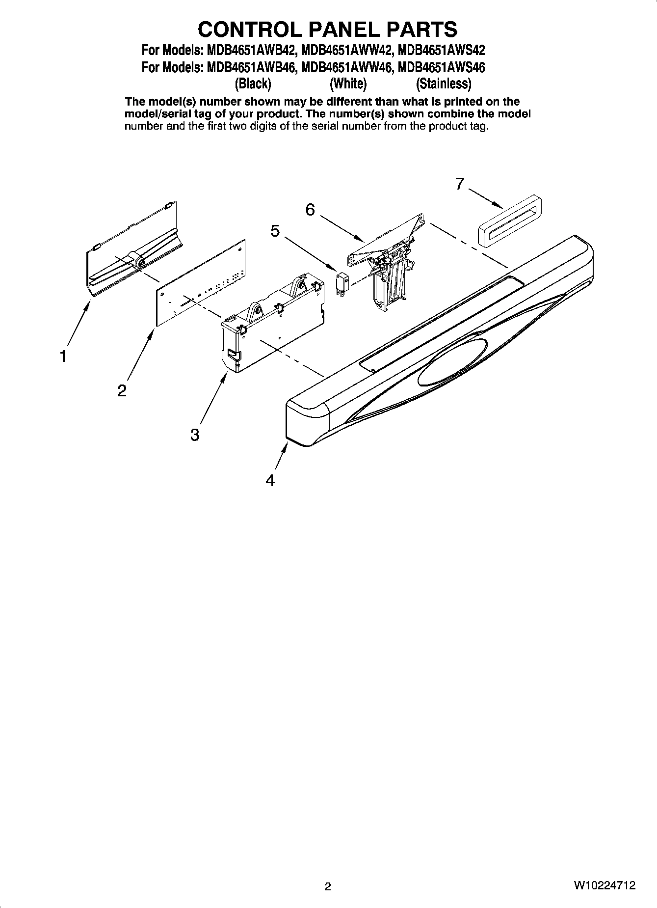 02 - CONTROL PANEL PARTS