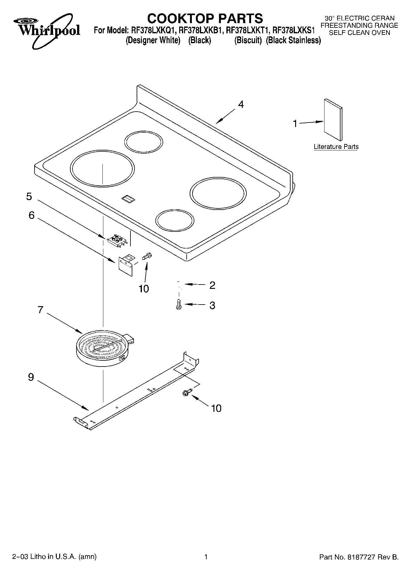 01 - COOKTOP PARTS