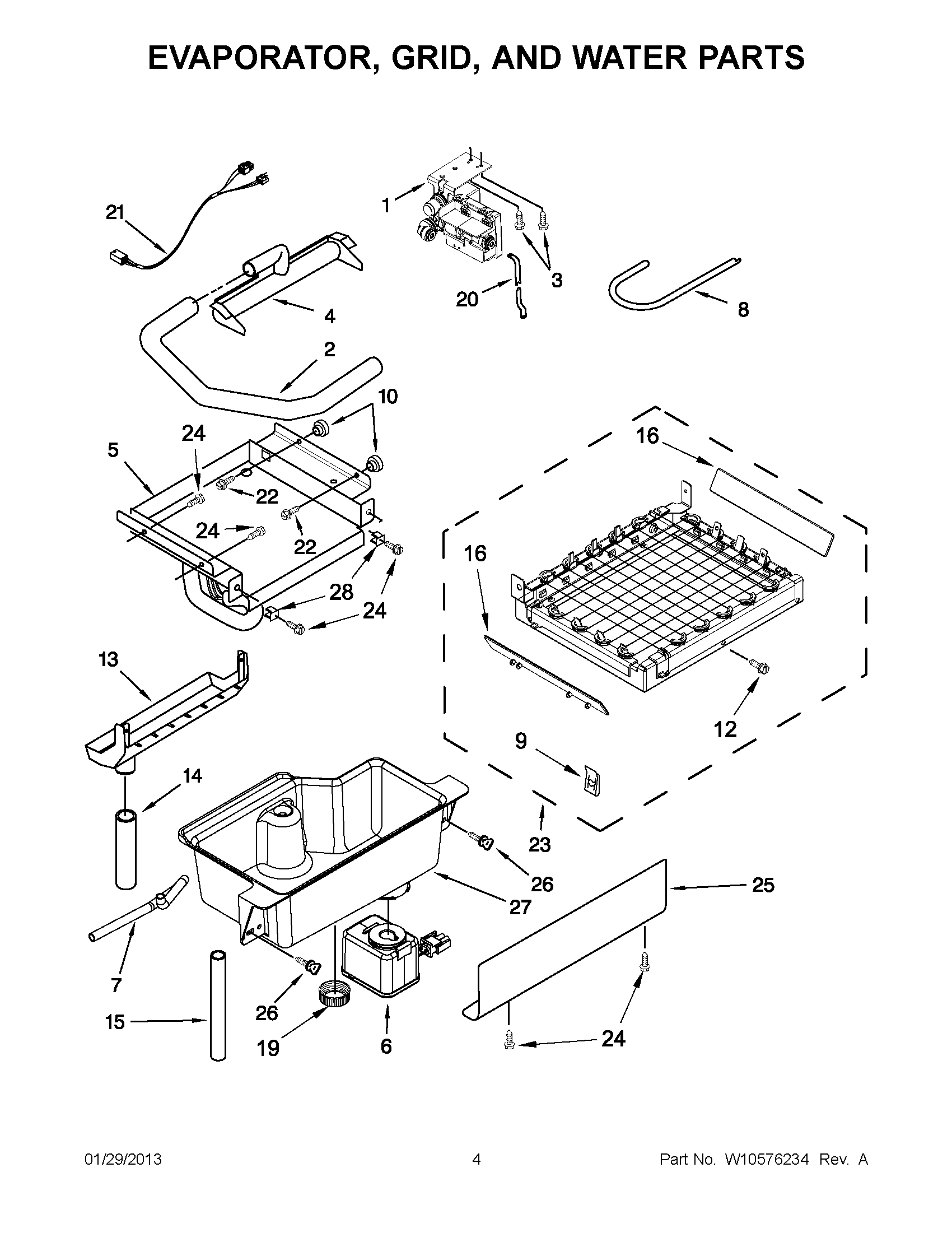02 - EVAPORATOR, GRID, AND WATER PARTS
