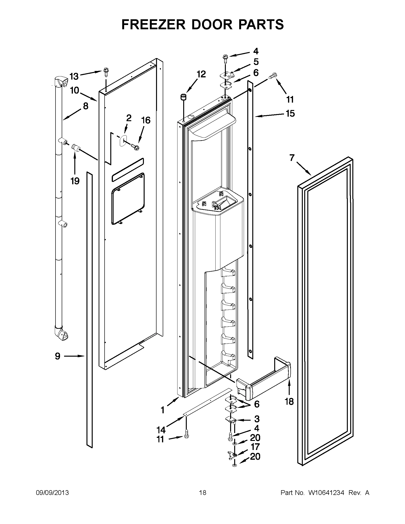 10 - FREEZER DOOR PARTS
