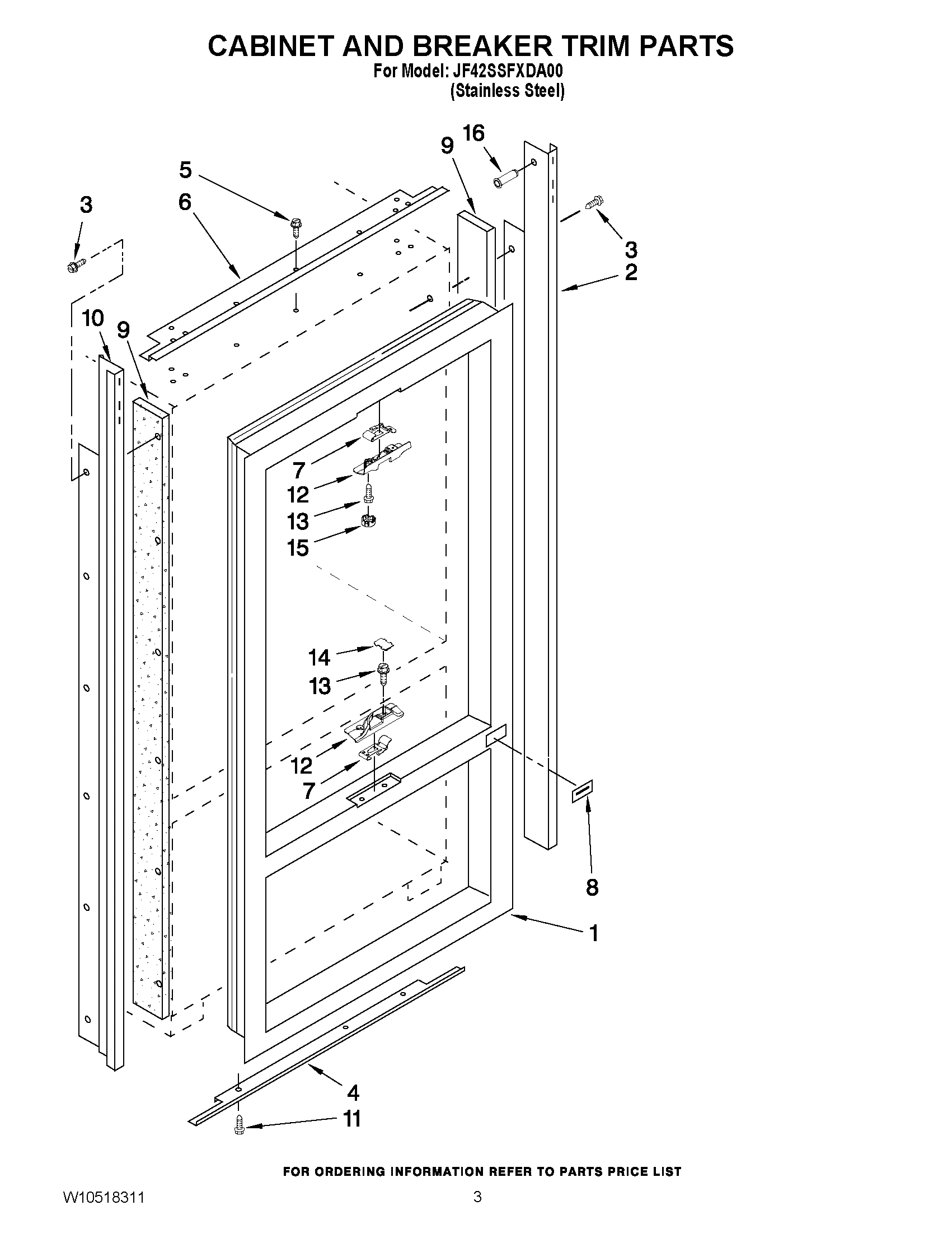 02 - CABINET AND BREAKER TRIM PARTS