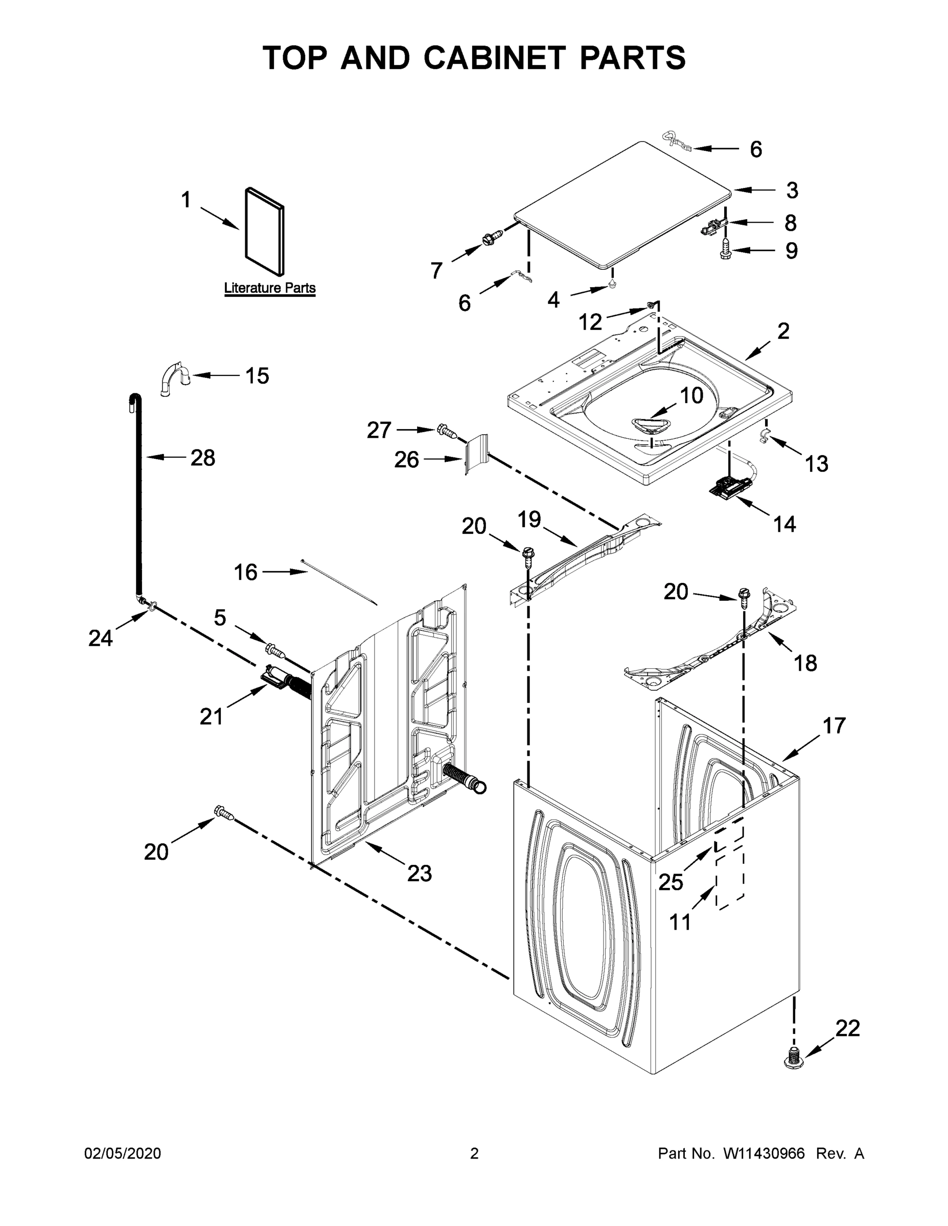 02 - TOP AND CABINET PARTS