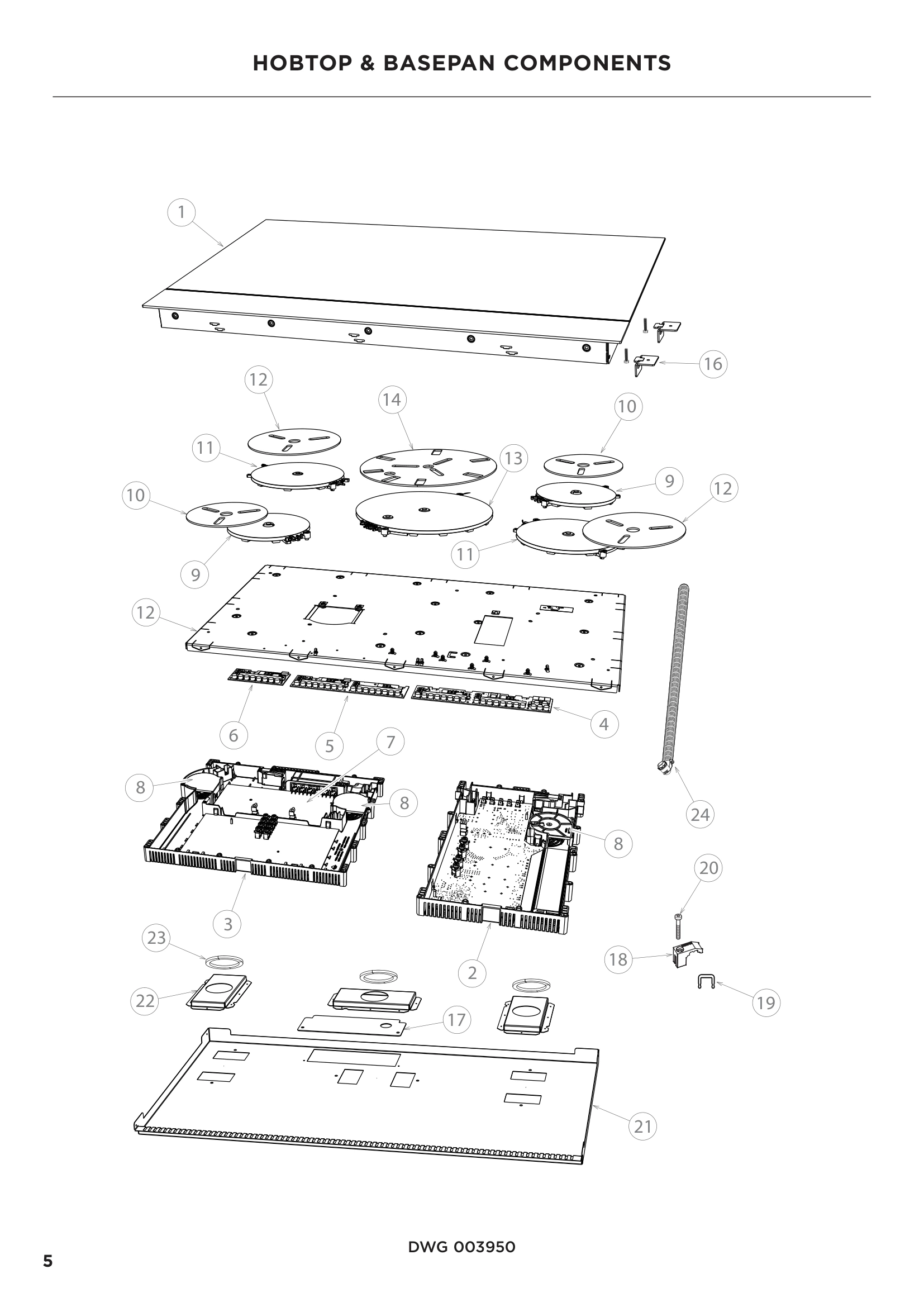 HOBTOP & BASEPAN COMPONENTS