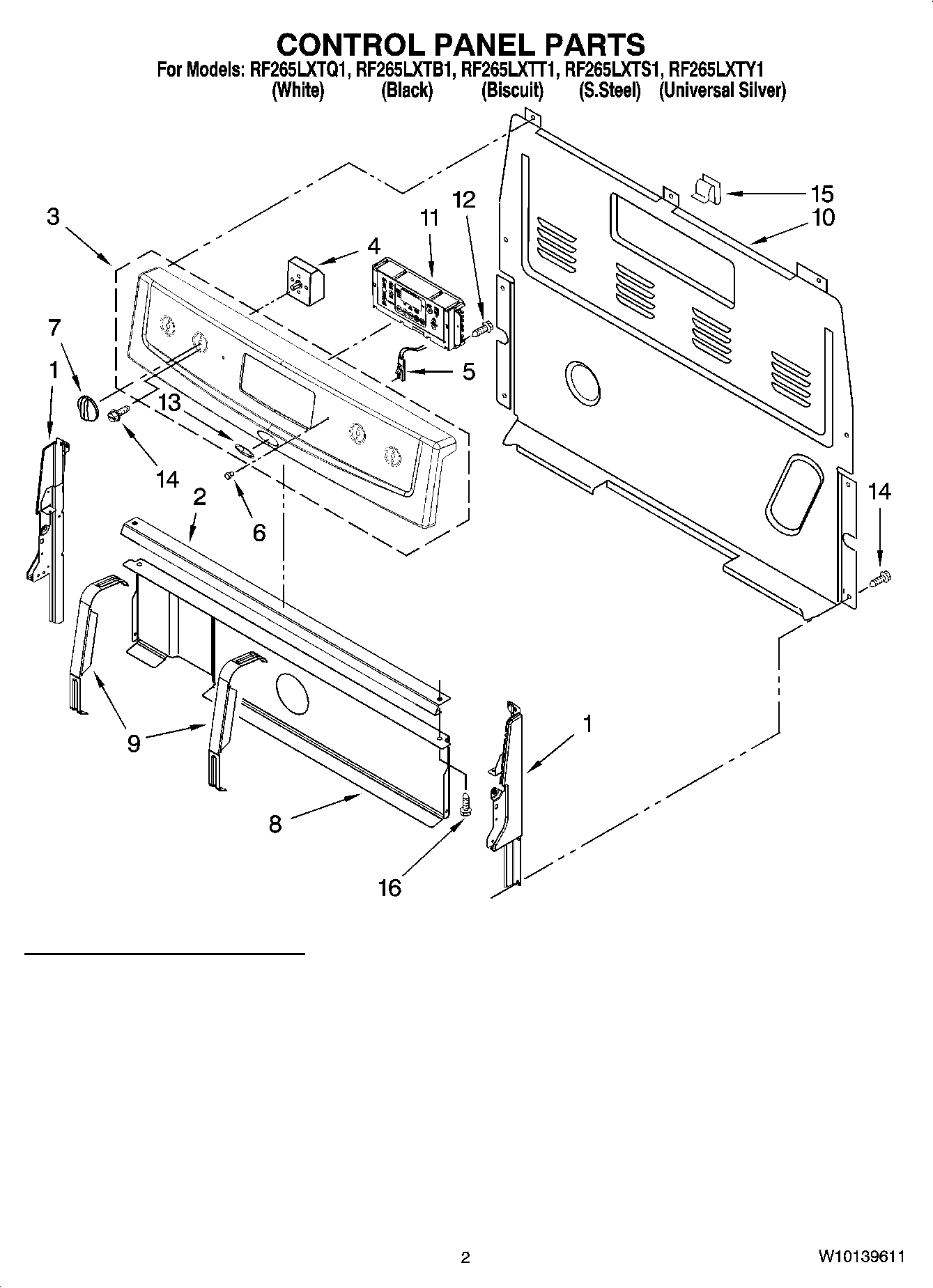 02 - CONTROL PANEL PARTS