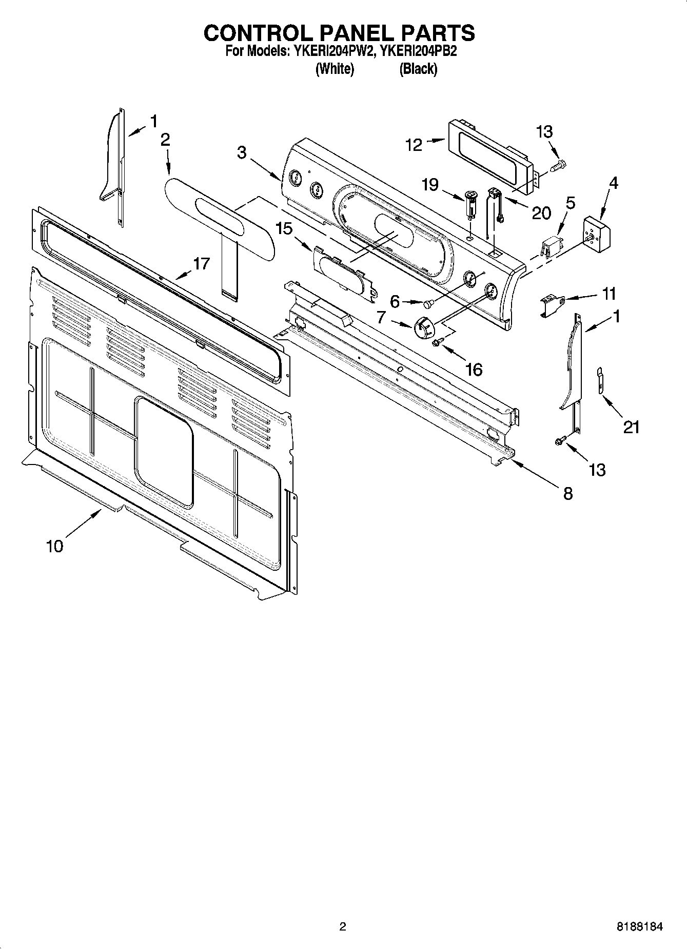 02 - CONTROL PANEL PARTS