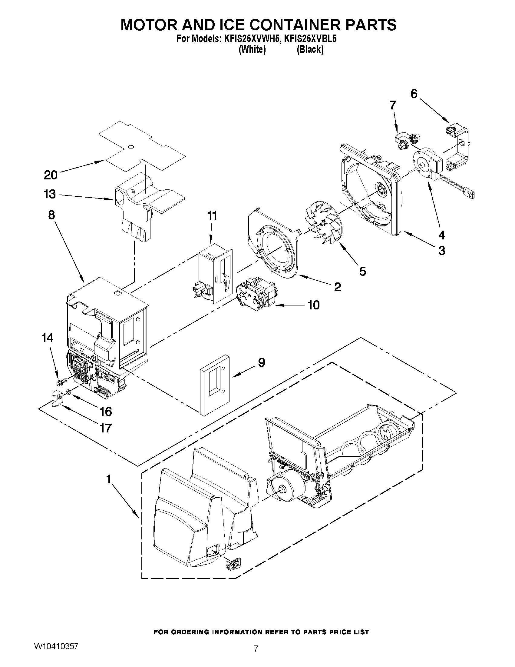 04 - MOTOR AND ICE CONTAINER PARTS