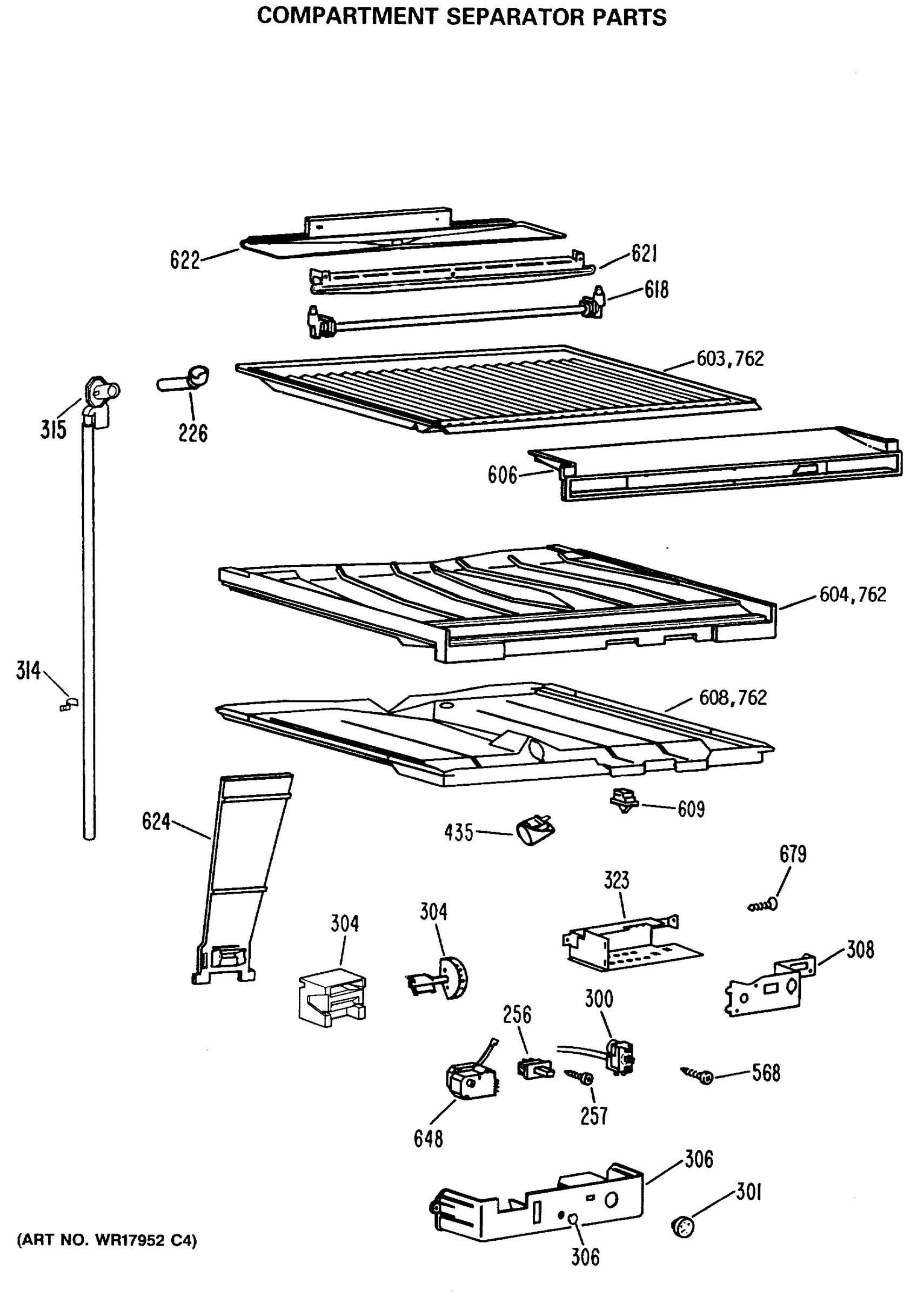 COMPARTMENT SEPARATOR PARTS