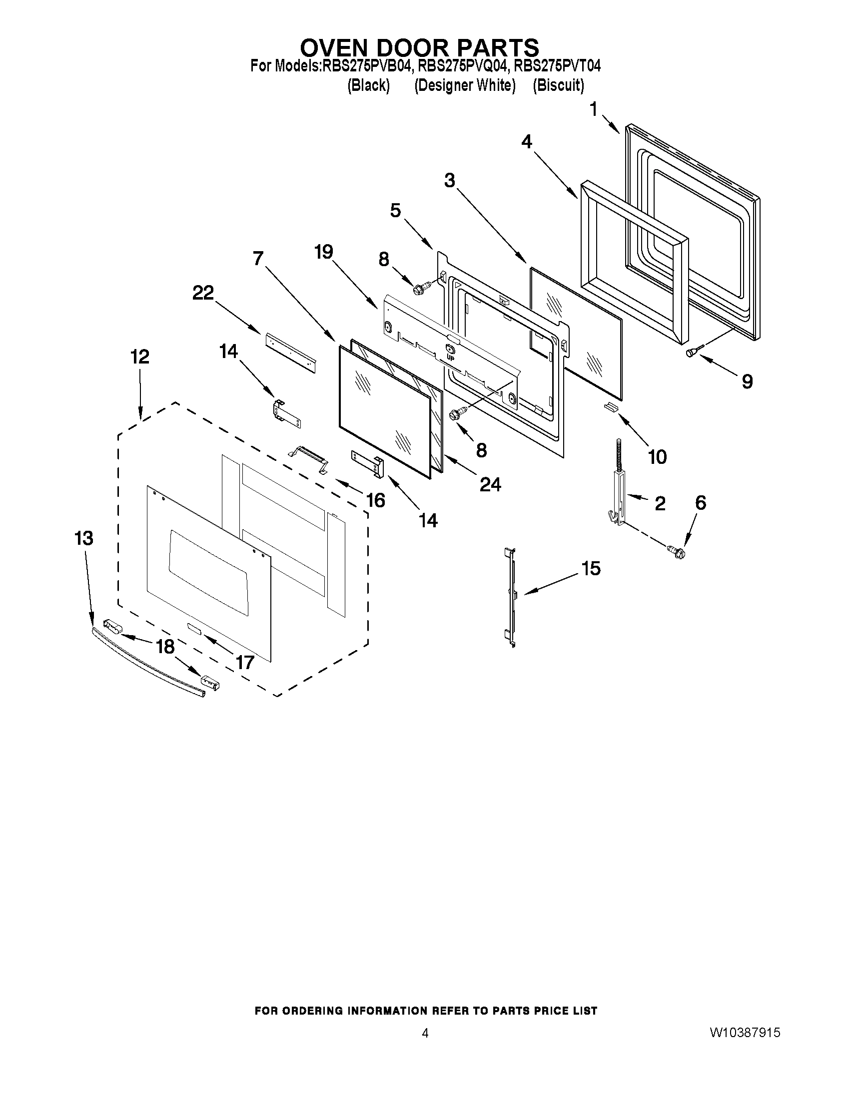 03 - OVEN DOOR PARTS