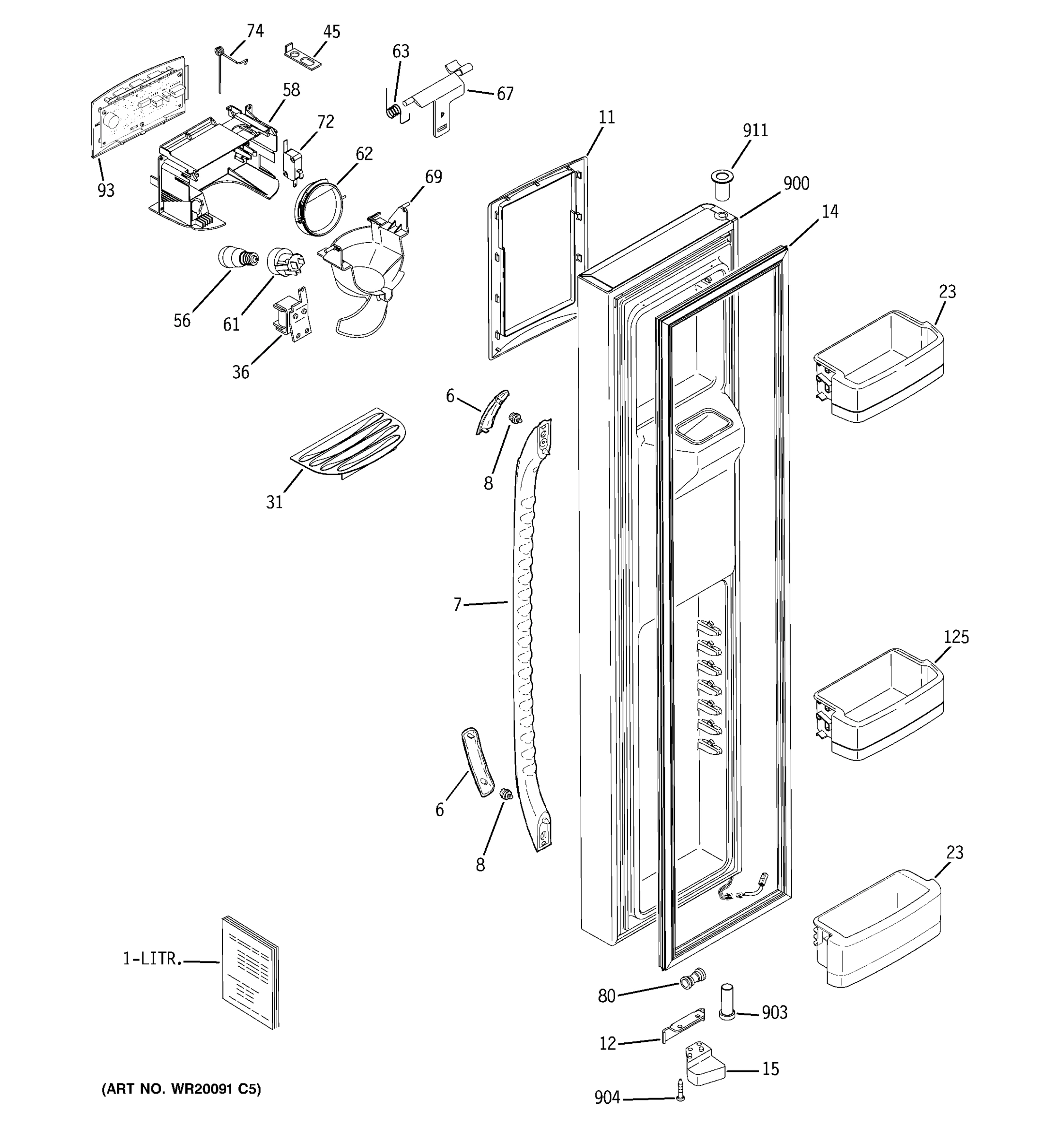 FREEZER DOOR